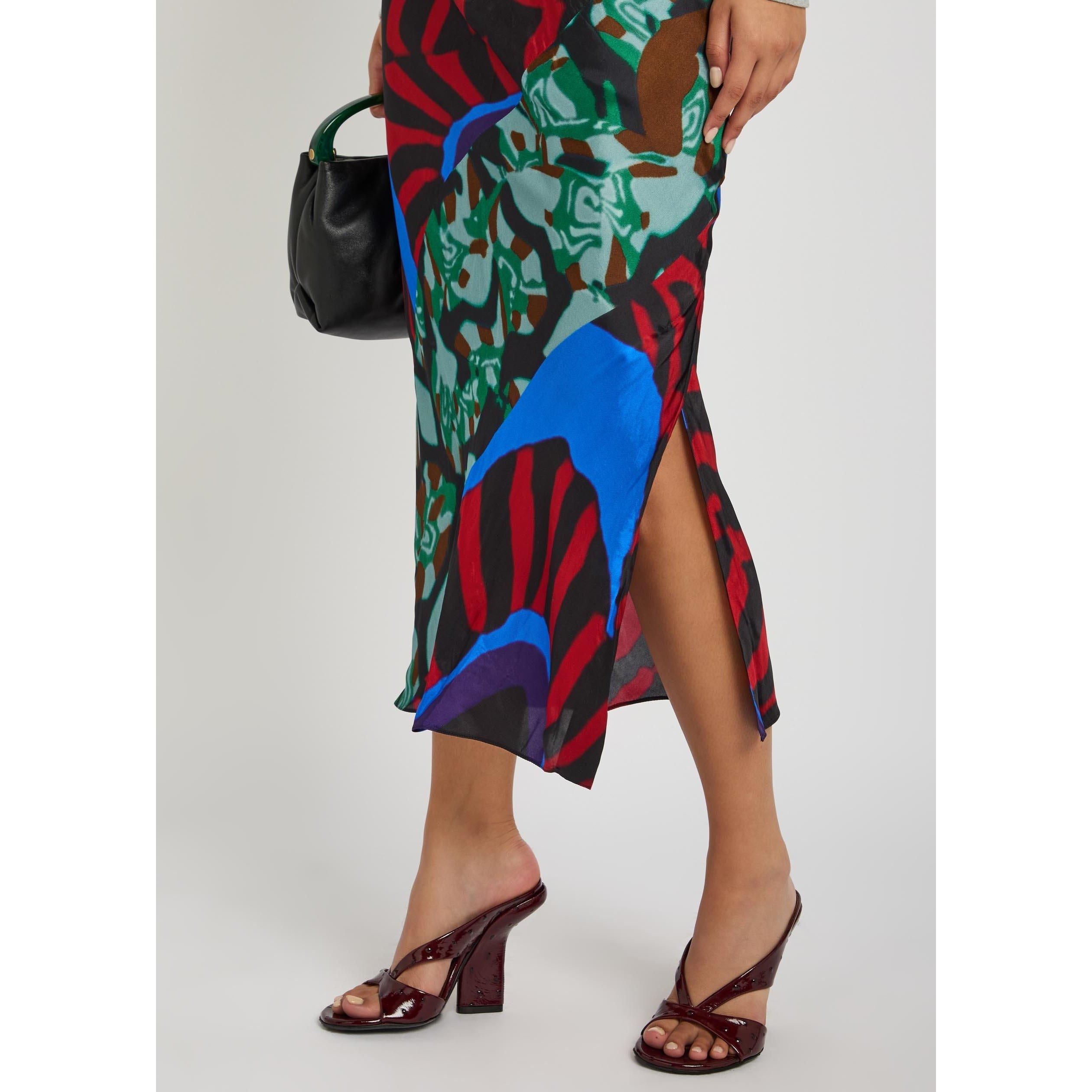 MULTICOLOURED - Dries Van Noten - Women's Viscose Midi Skirt - 4