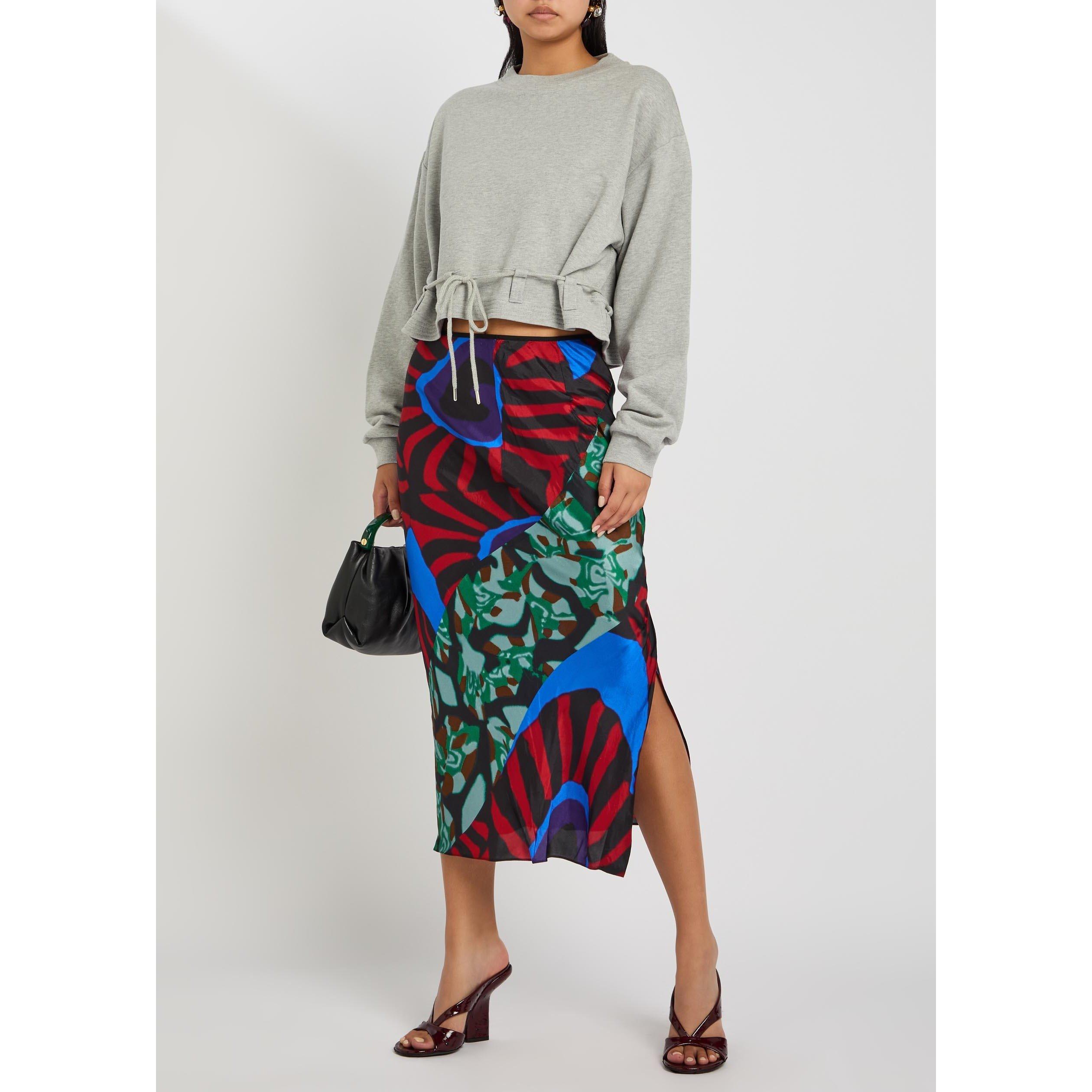 MULTICOLOURED - Dries Van Noten - Women's Viscose Midi Skirt - 5