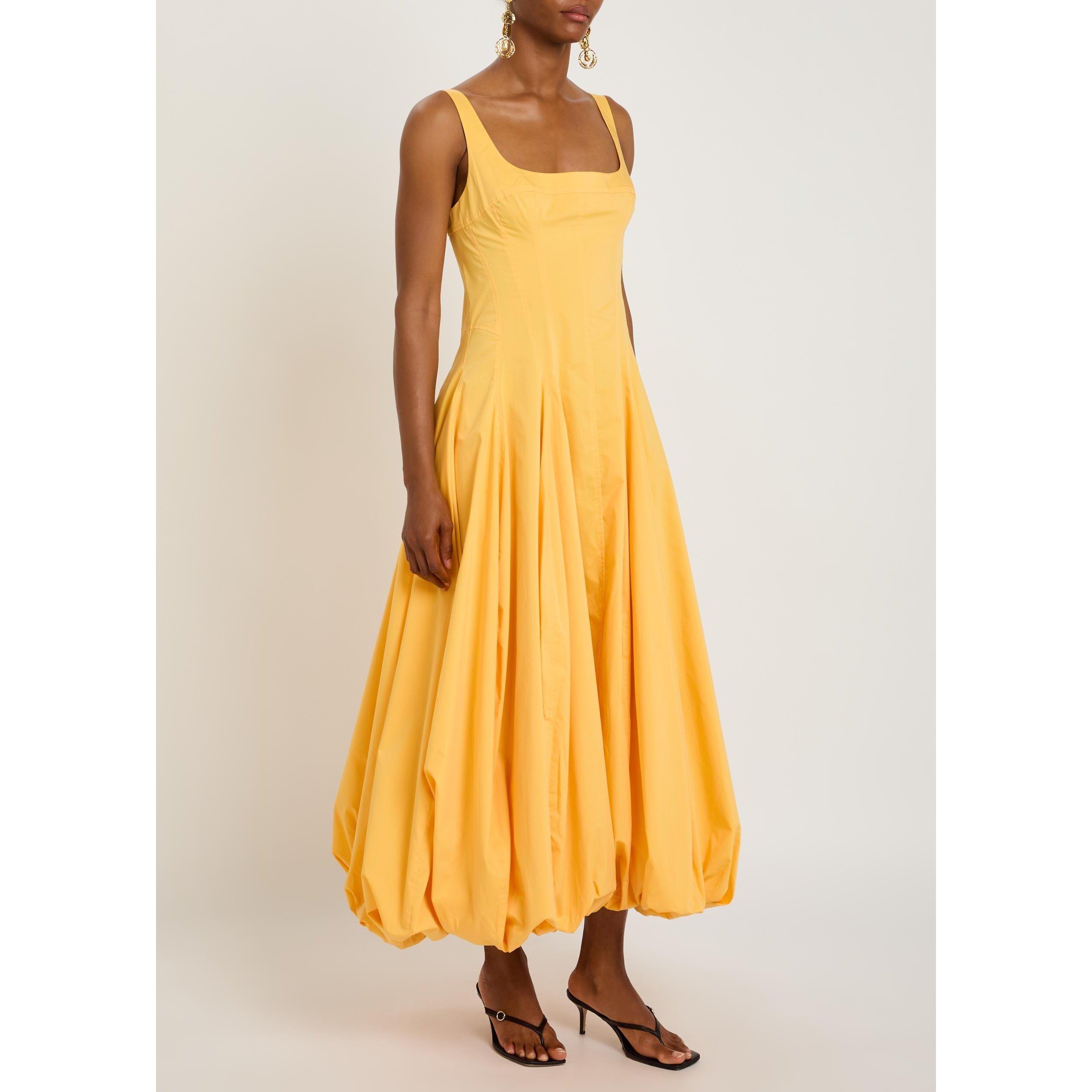 YELLOW - Jonathan Simkhai - LD HALLY BUBBLE MIDI DRESS - 2