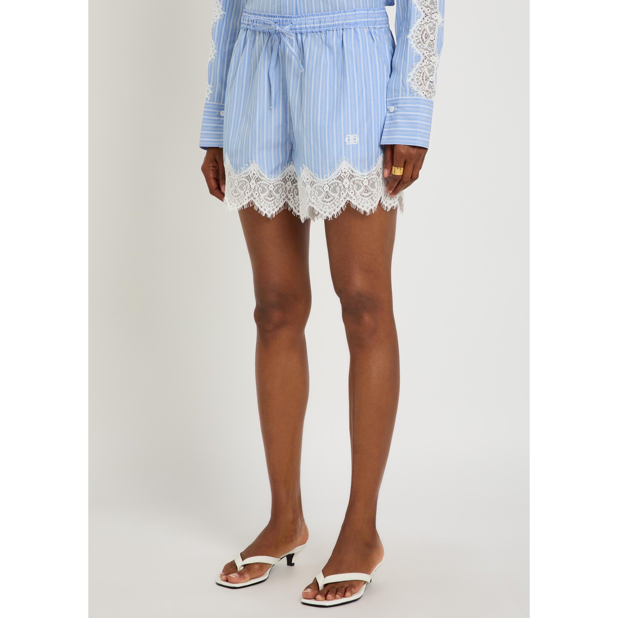 BLUE - Jonathan Simkhai - SH EMMIE COTTON LACE SHORTS - 2