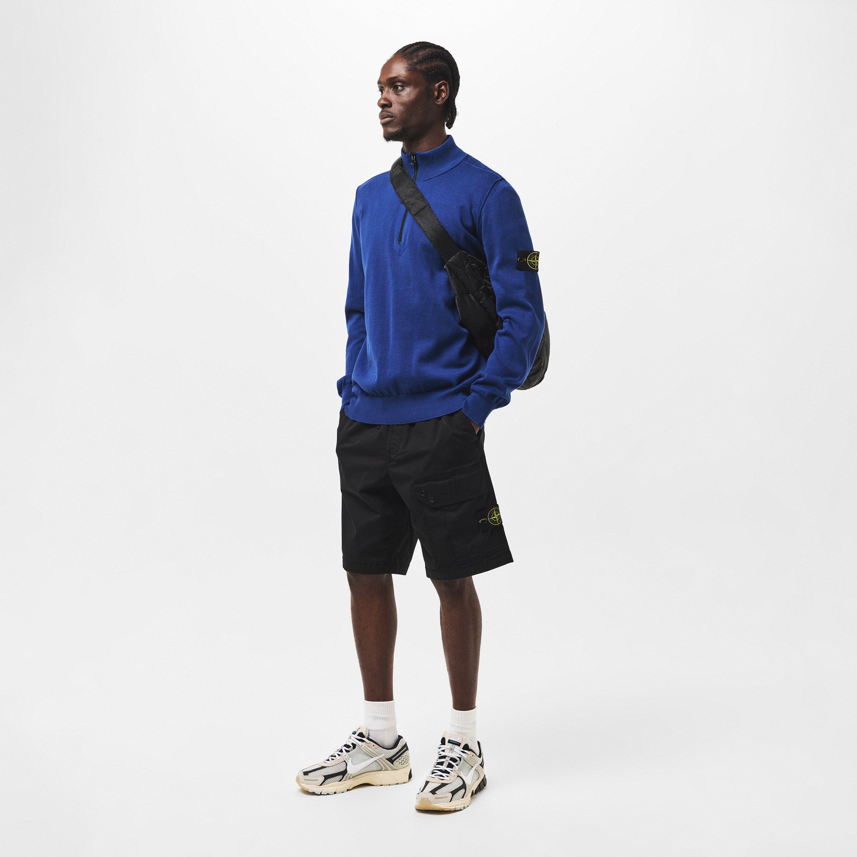 Black V0029 - Stone Island - Men's Cotton Cargo Stone Bermuda Shorts - 6