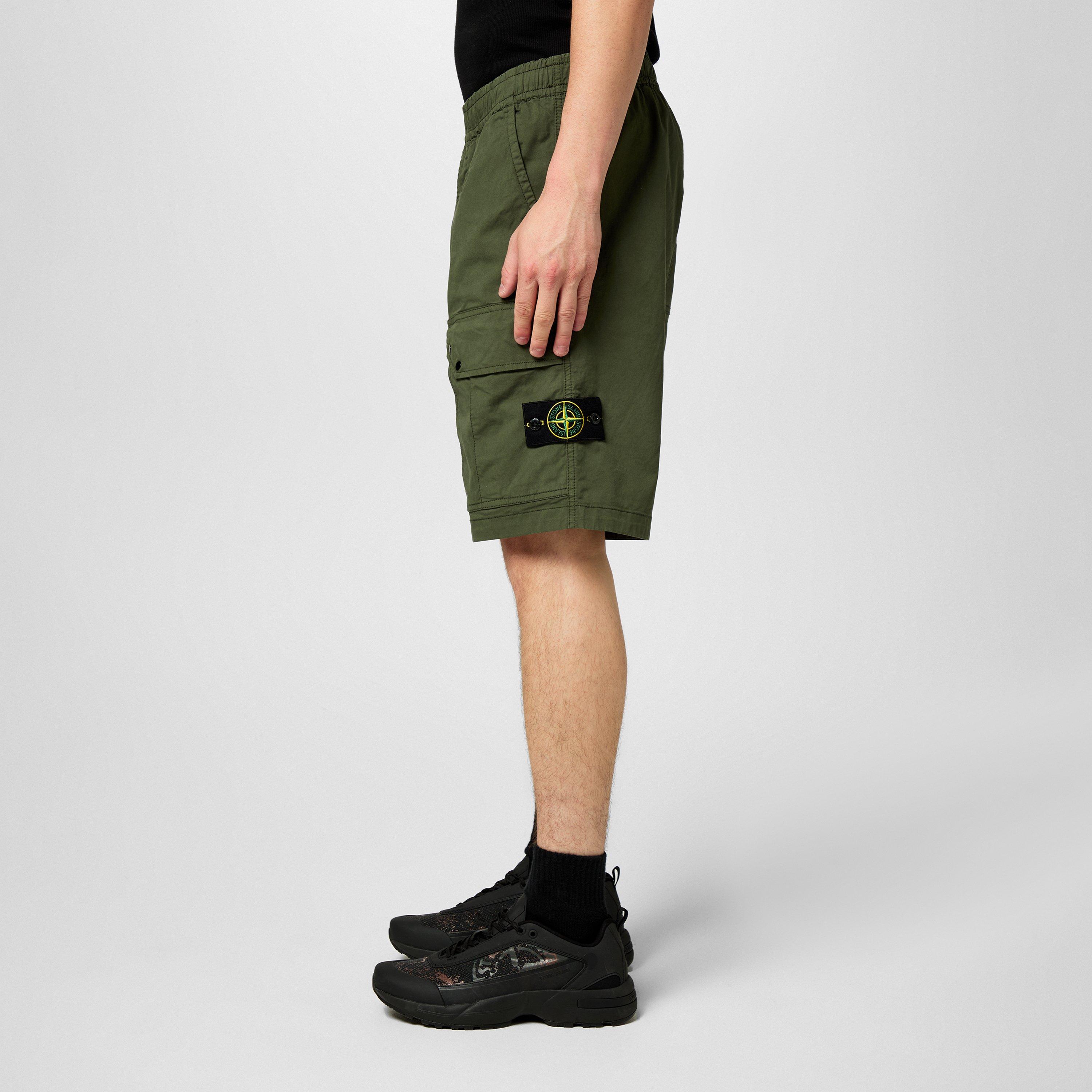 Muschio V0059 - Stone Island - Men's Cotton Cargo Stone Bermuda Shorts - 2