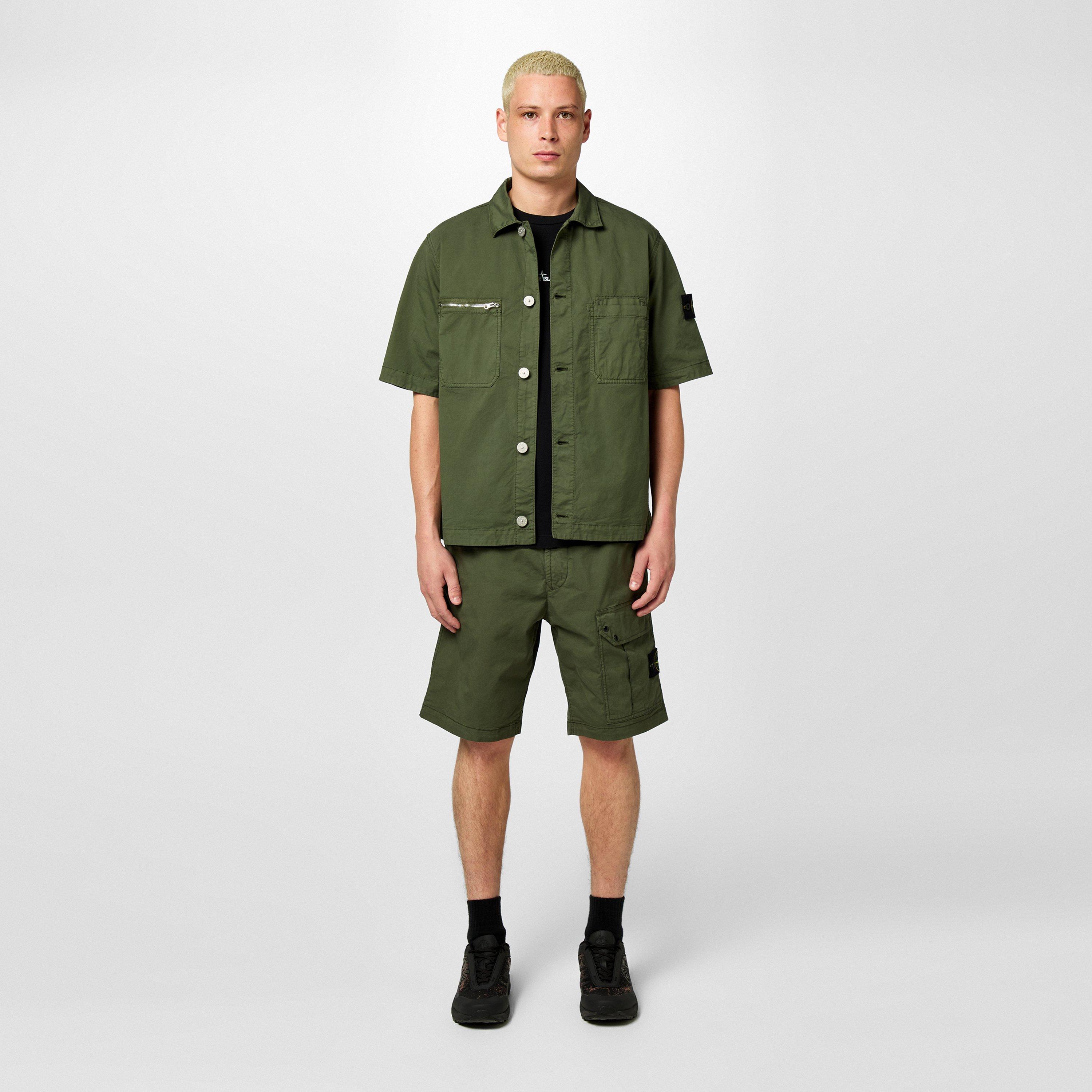 Muschio V0059 - Stone Island - Men's Cotton Cargo Stone Bermuda Shorts - 4