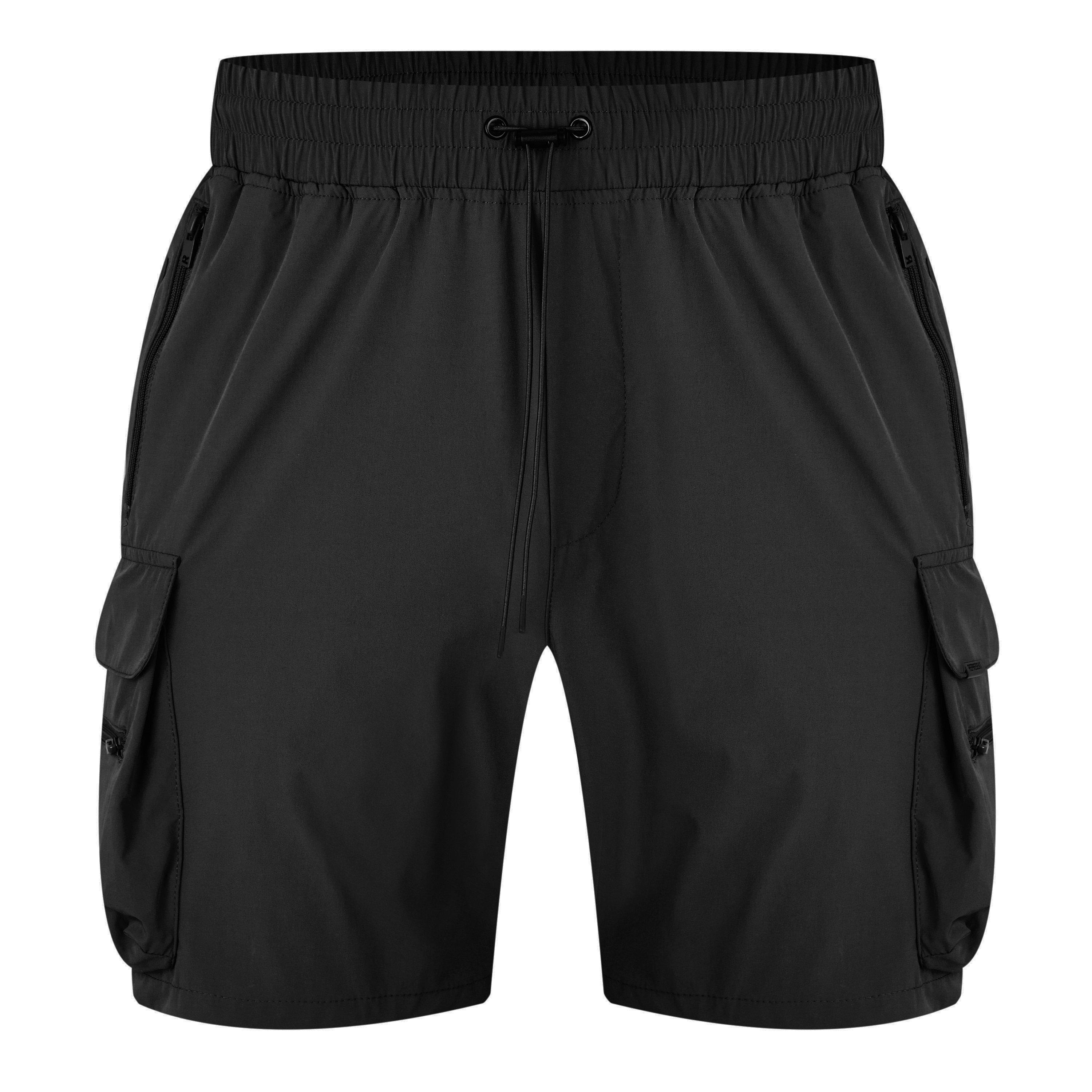 Black - Represent 247 - Men's Logo Nylon V1 Cargo Shorts - 1