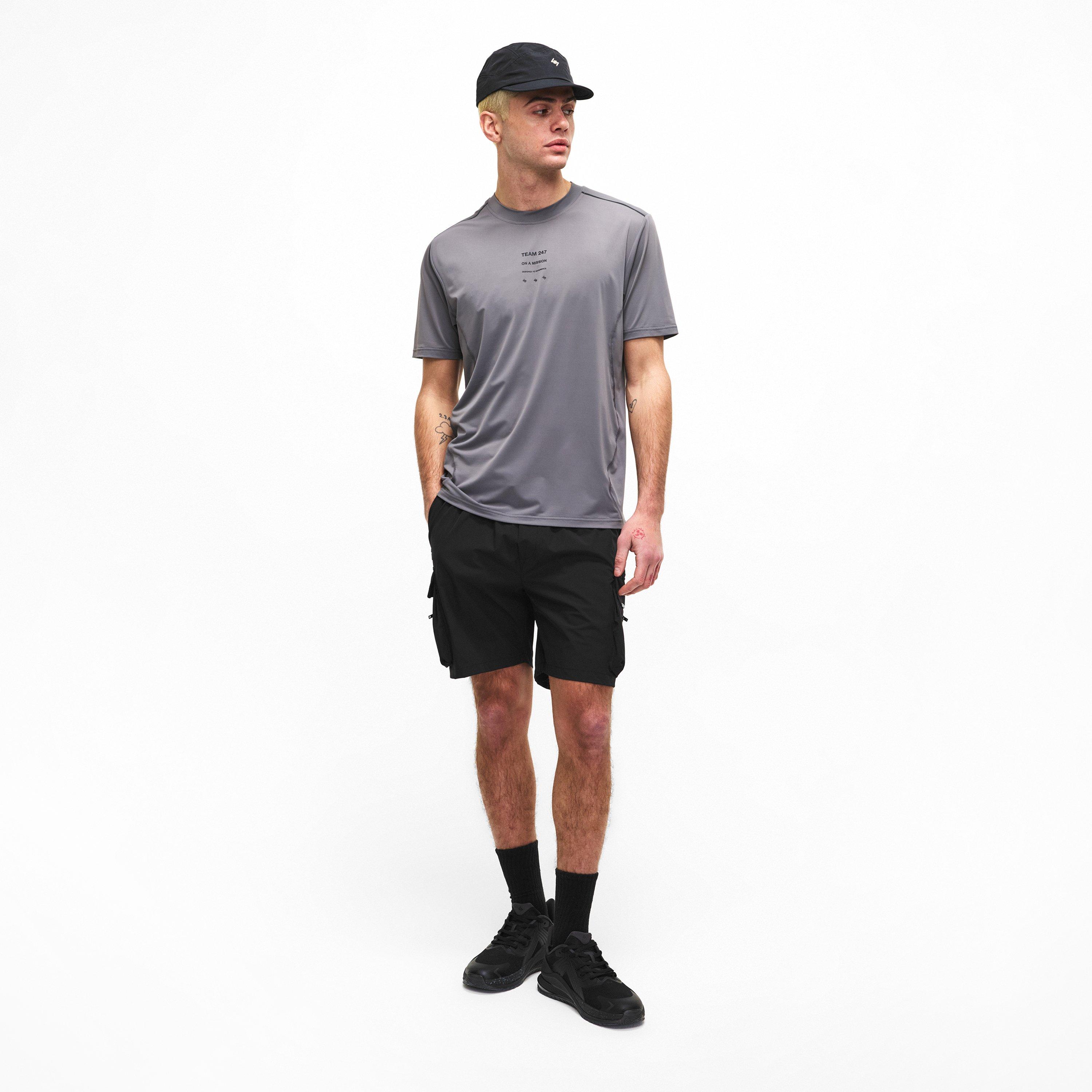 Black - Represent 247 - Men's Logo Nylon V1 Cargo Shorts - 6