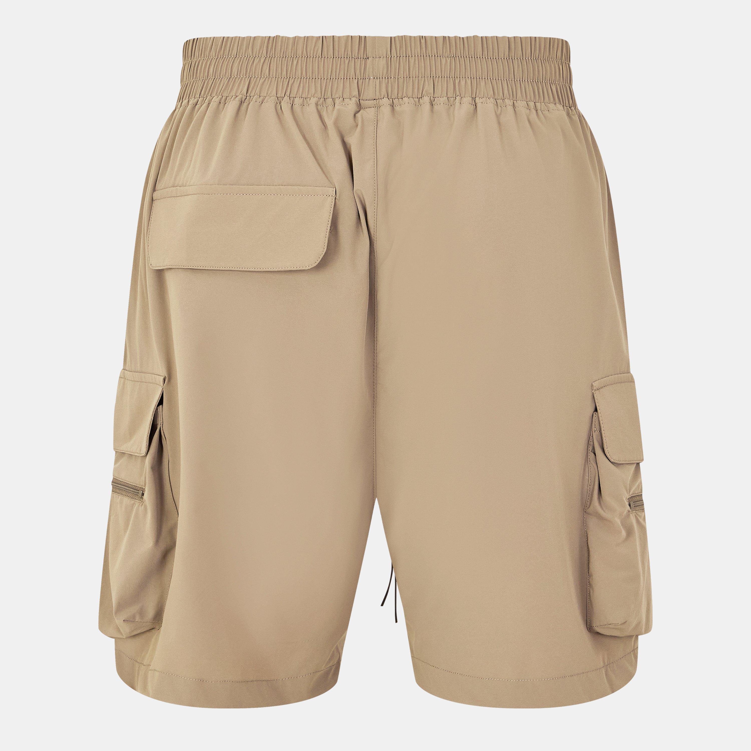Taupe - Represent 247 - Men's Logo Nylon V1 Cargo Shorts - 2