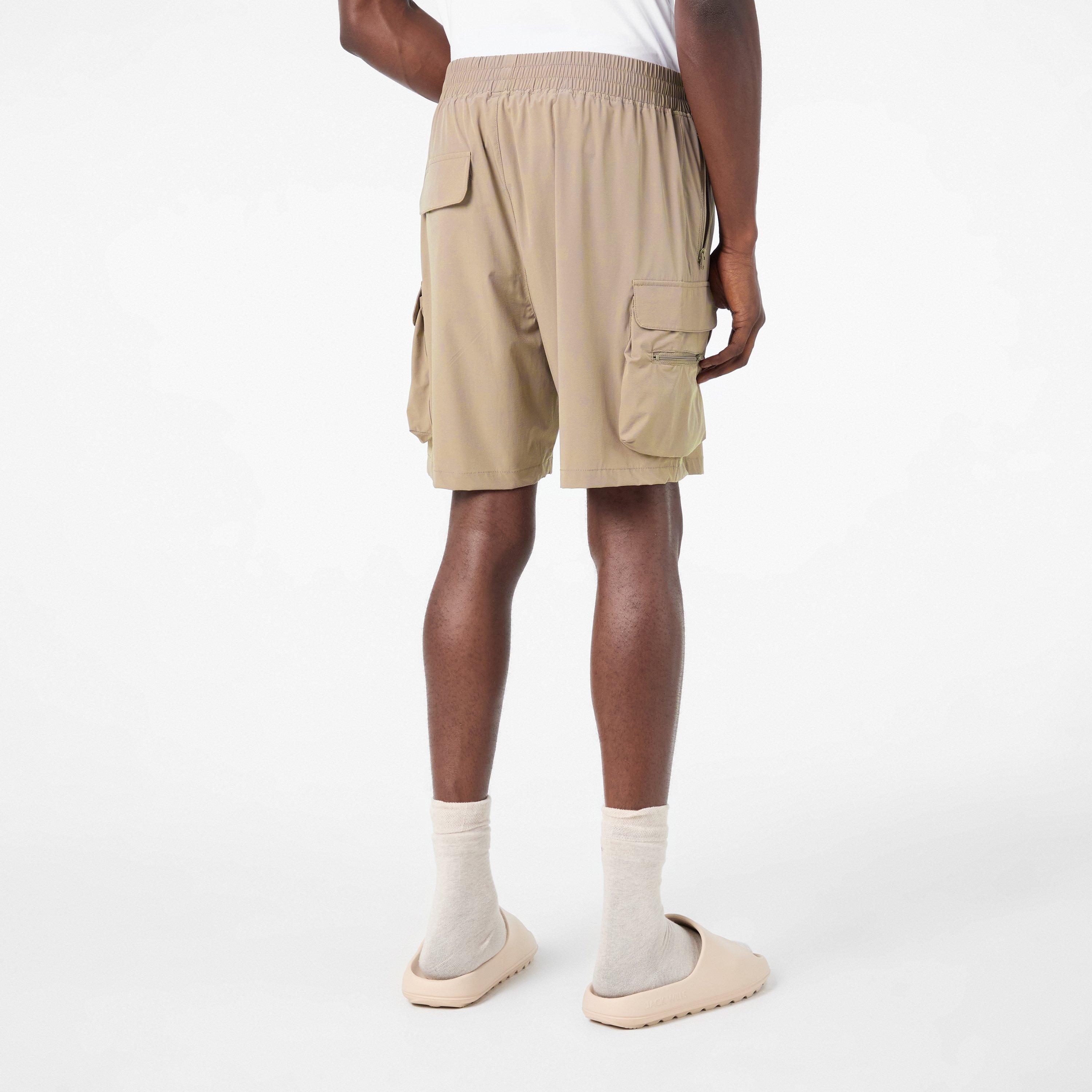 Taupe - Represent 247 - Men's Logo Nylon V1 Cargo Shorts - 4