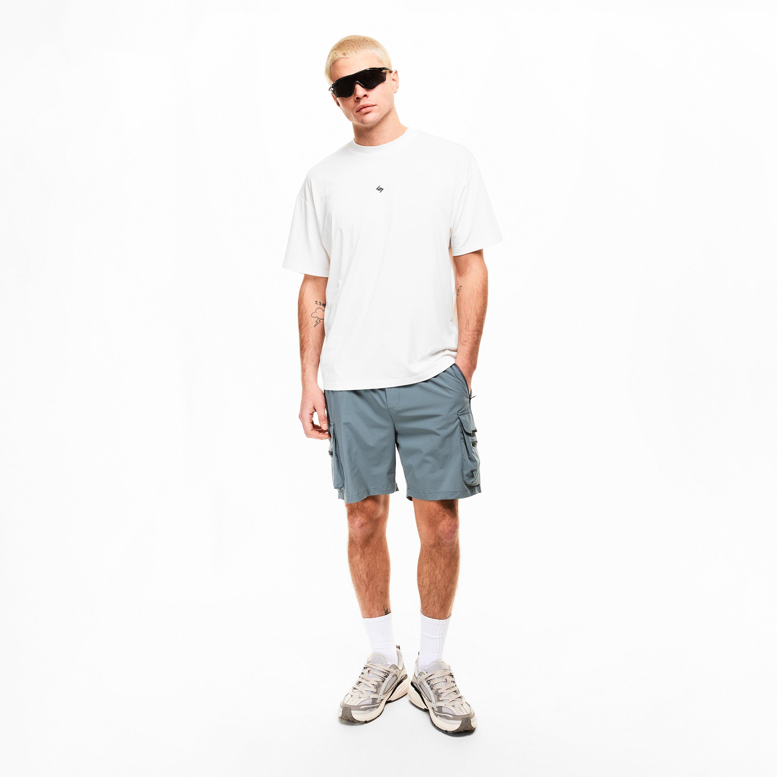 Dusky Navy - Represent 247 - Men's Logo Nylon V1 Cargo Shorts - 6