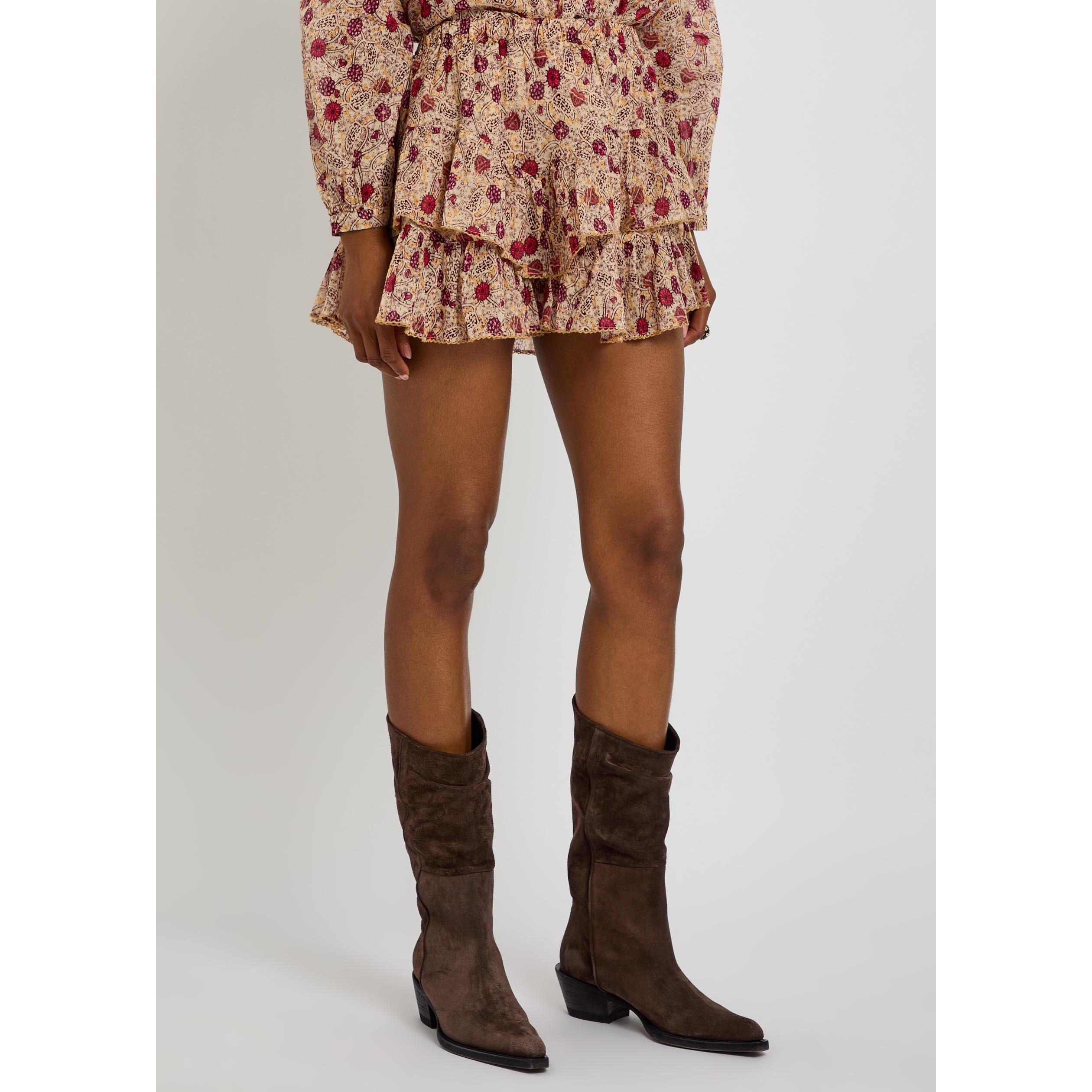 MULTICOLOURED - Marant Etoile - Women's Jocadia Floral Cotton High-Waisted Mini Skirt - 2