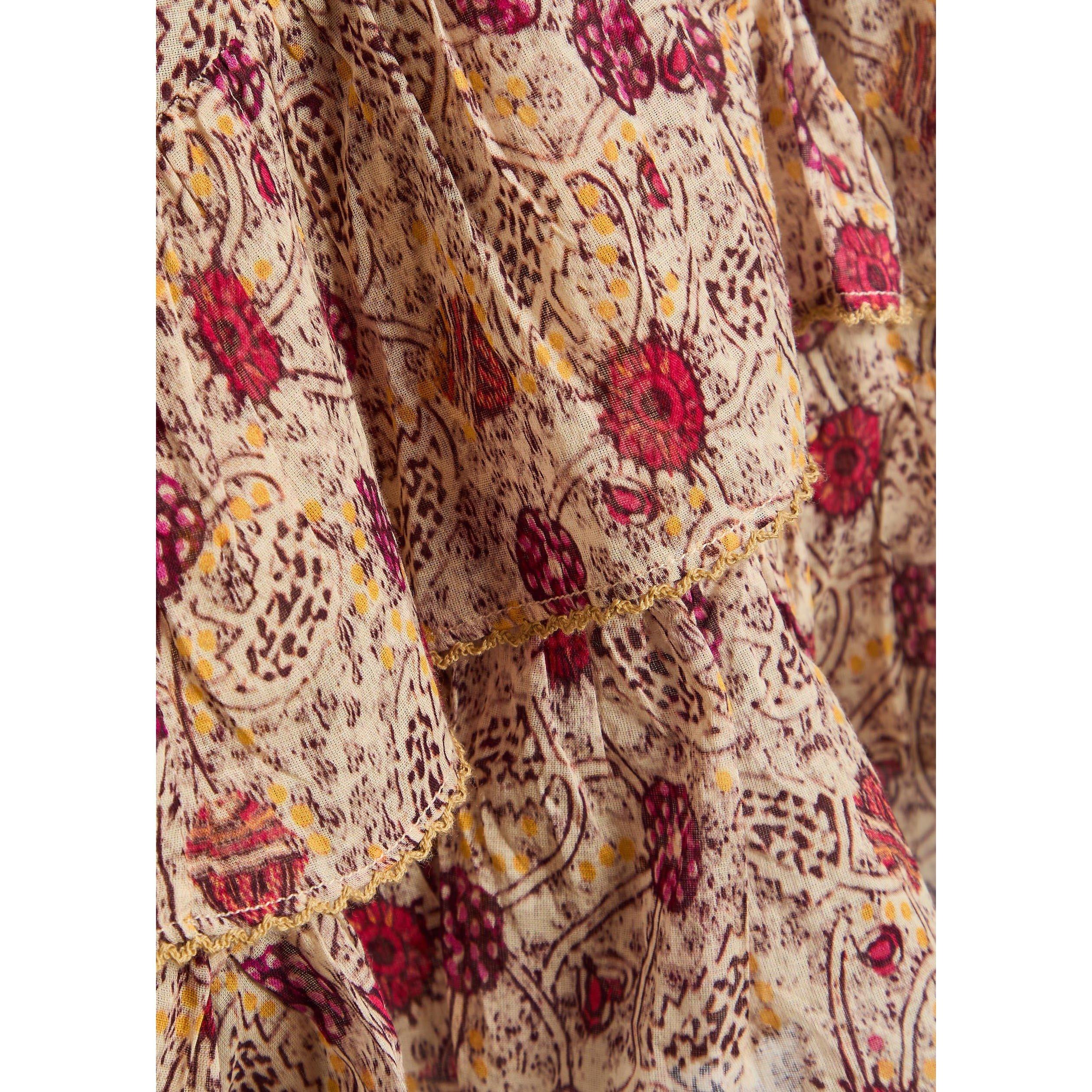 MULTICOLOURED - Marant Etoile - Women's Jocadia Floral Cotton High-Waisted Mini Skirt - 4