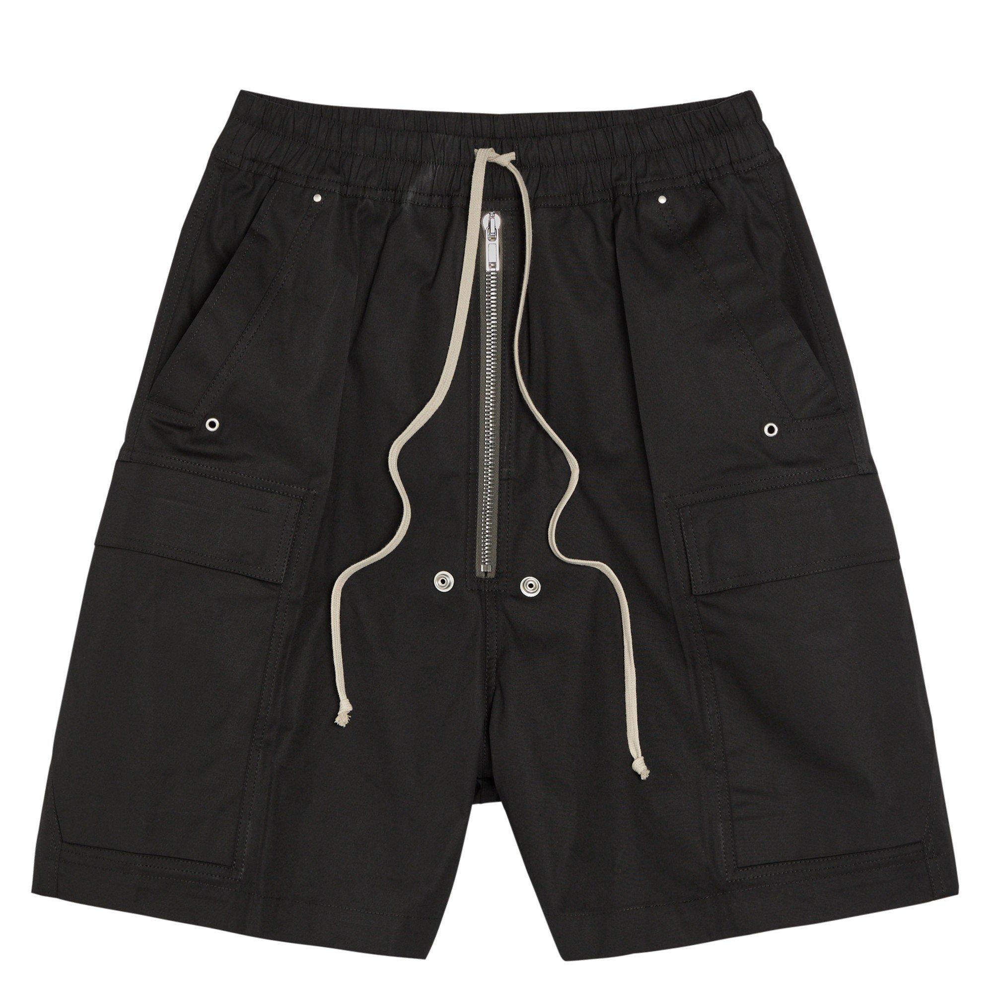 BLACK - Rick Owens - Men's Cargobela Cotton Cargo Shorts - 1