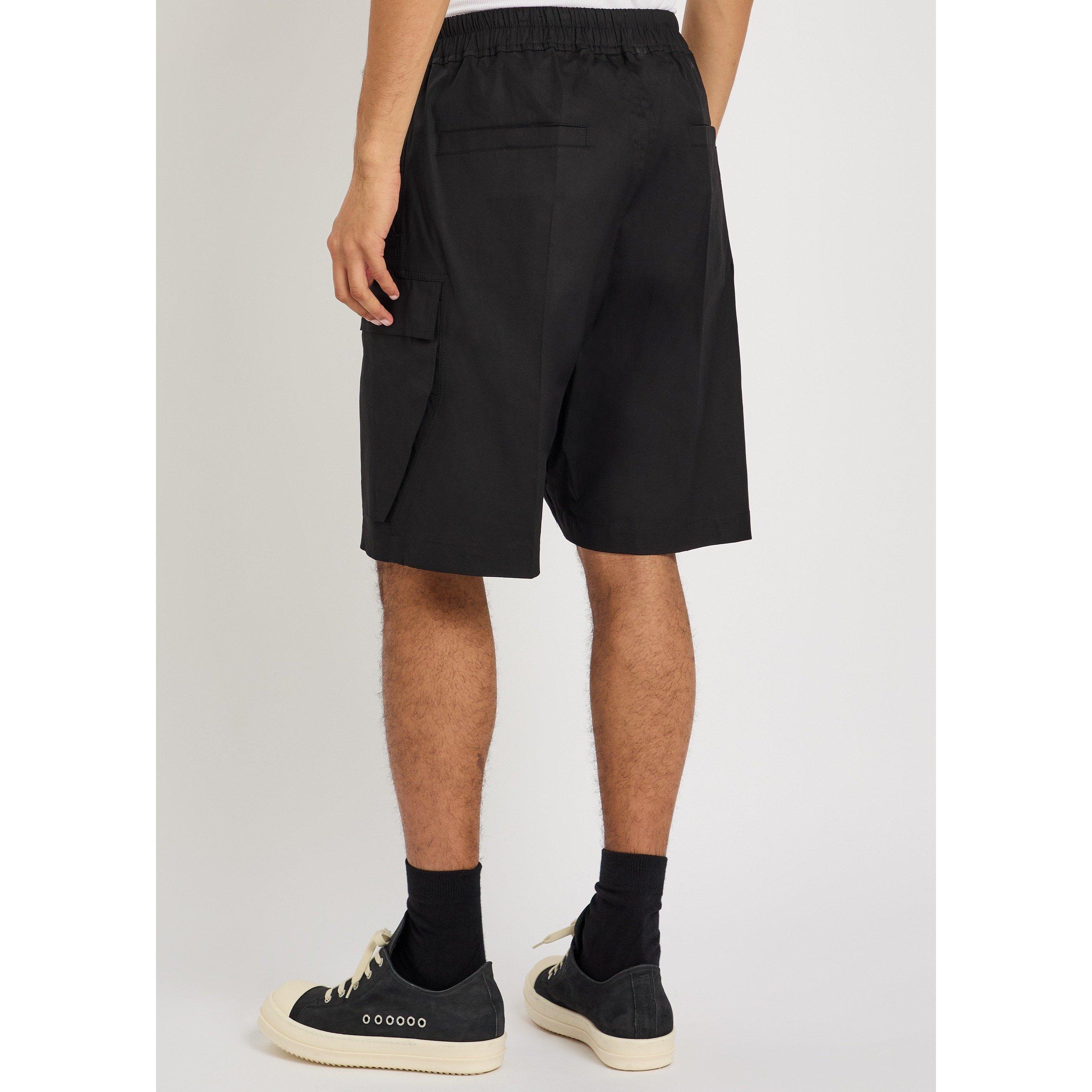 BLACK - Rick Owens - Men's Cargobela Cotton Cargo Shorts - 3