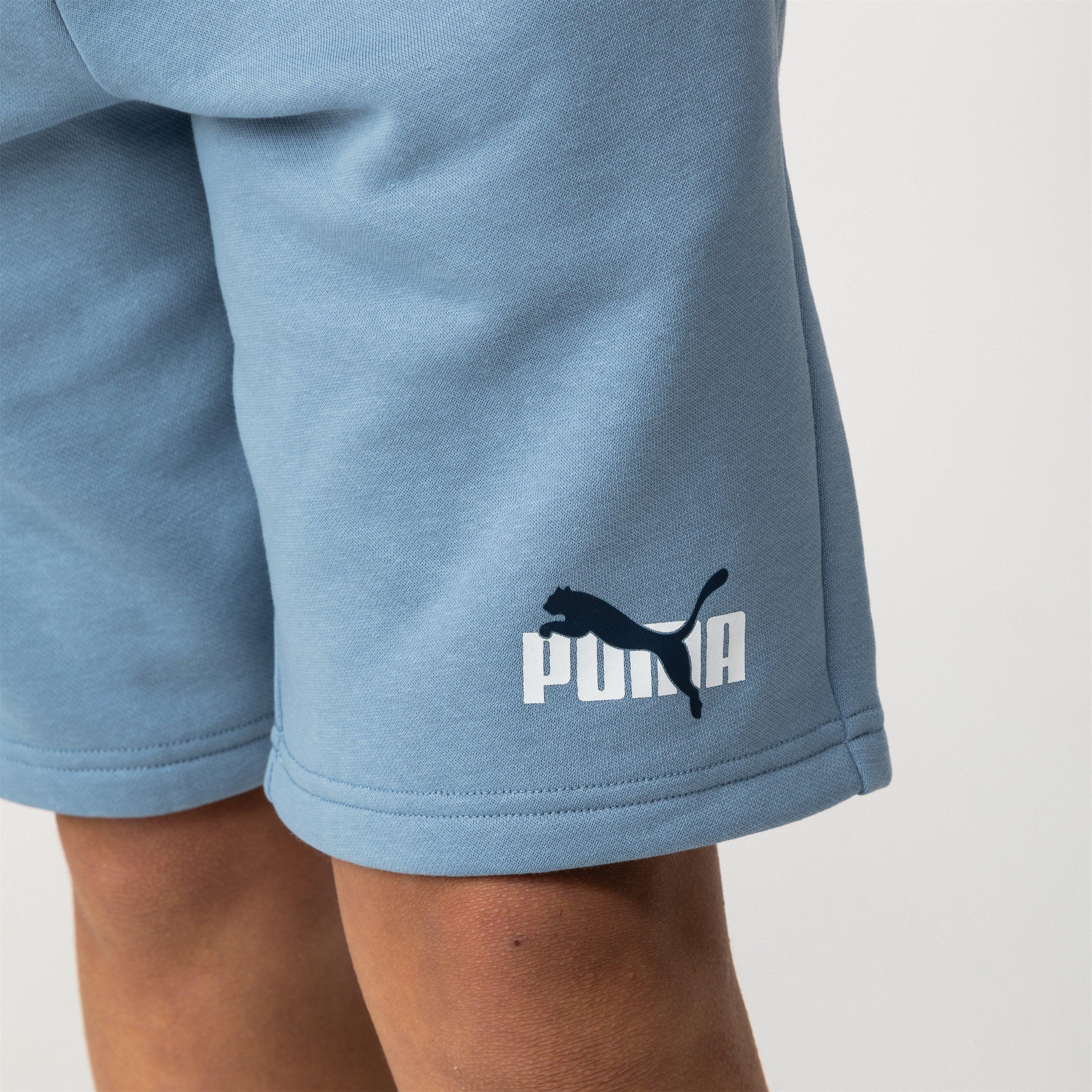 Blue - Puma - Essentials Logo Fleece Shorts Boys - 5