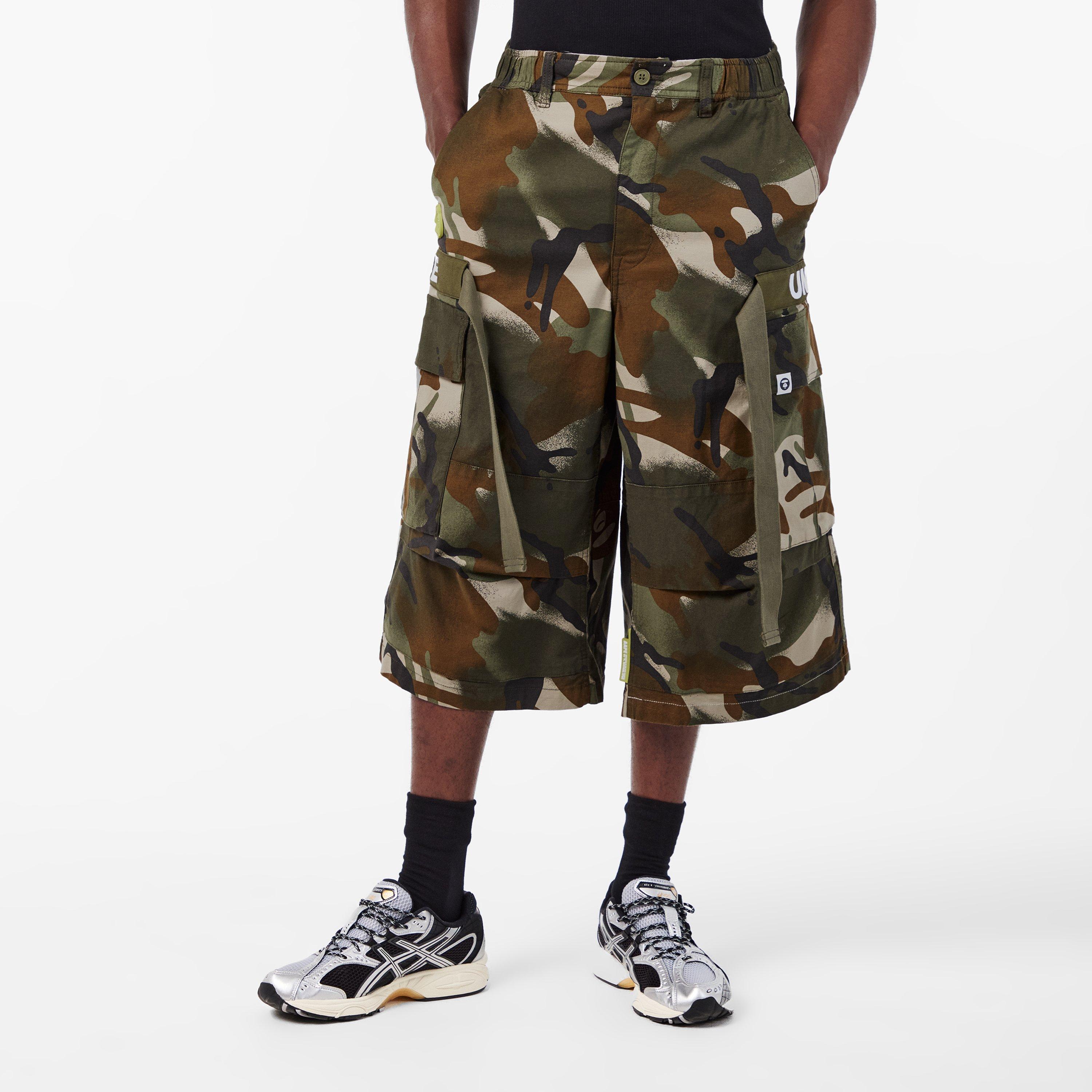 Green - AAPE - Men's Camo Cargo Shorts - 3
