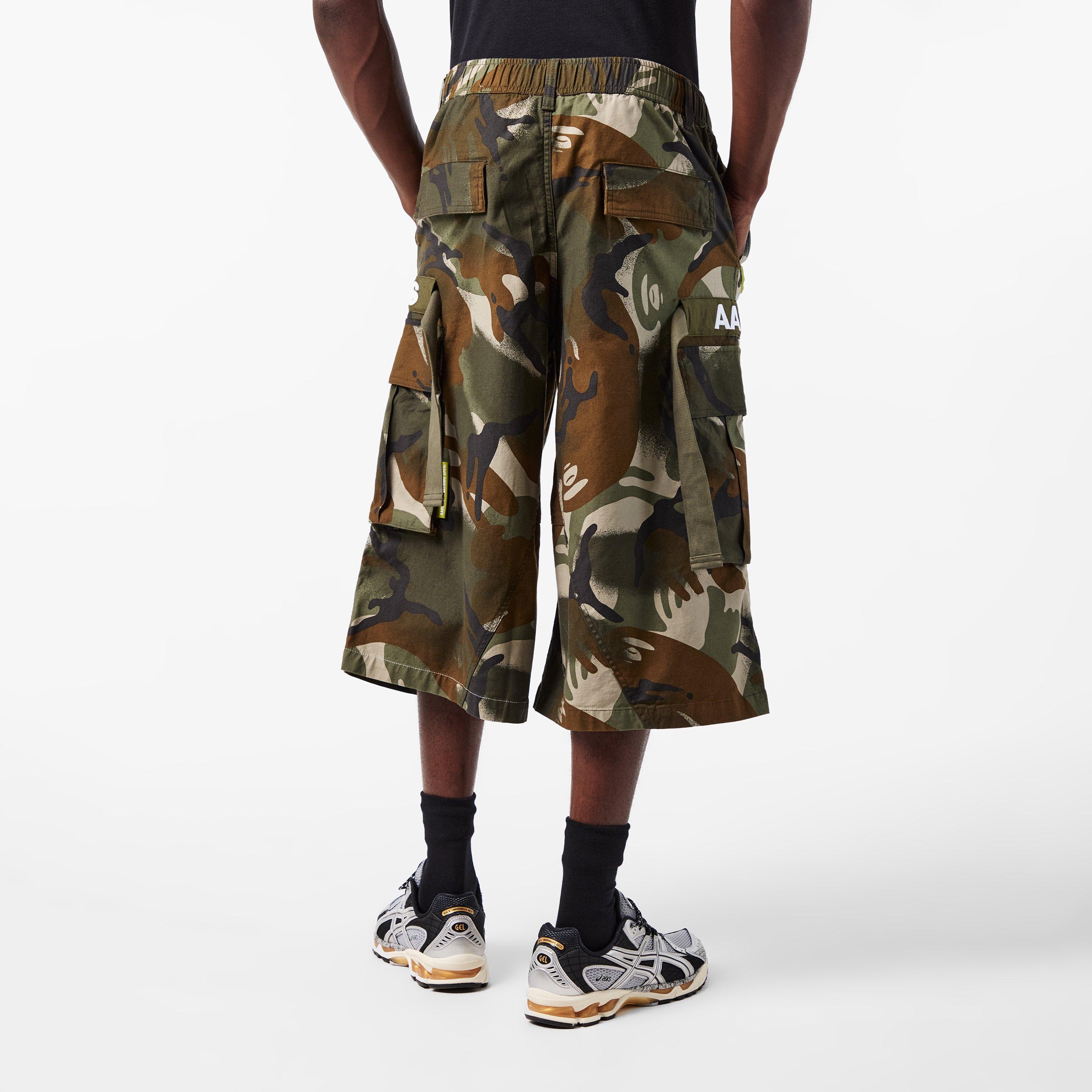 Green - AAPE - Men's Camo Cargo Shorts - 4