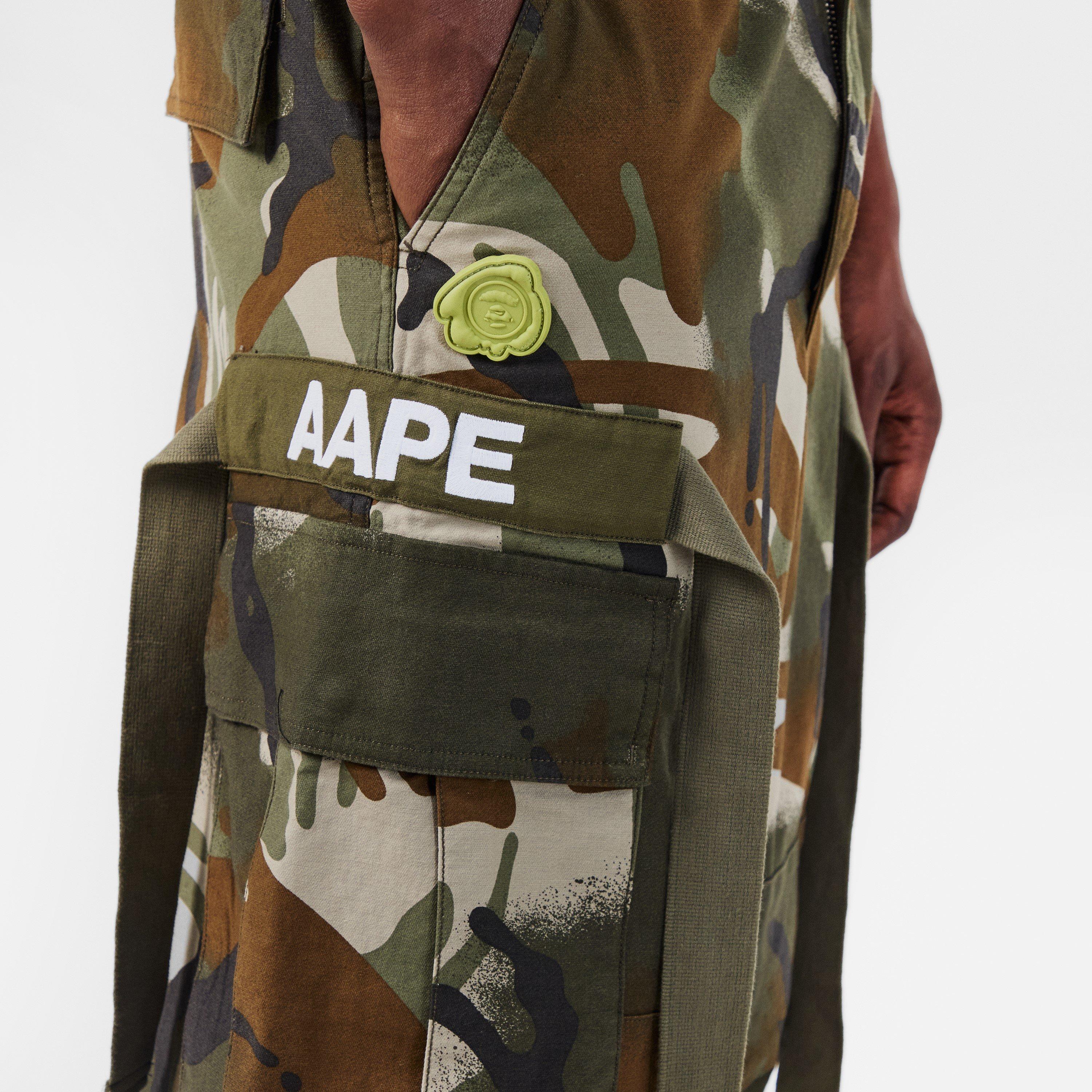 Green - AAPE - Men's Camo Cargo Shorts - 5
