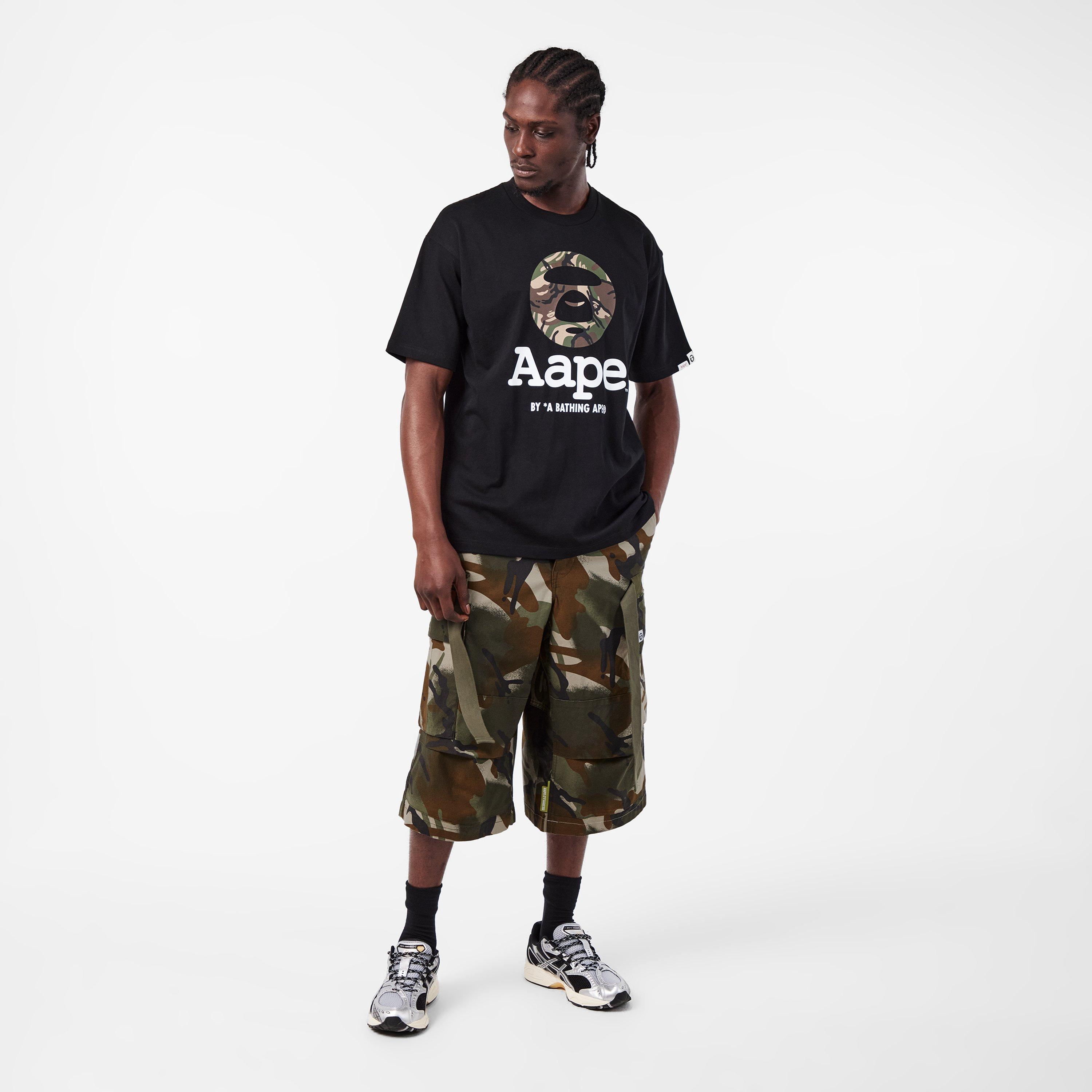 Green - AAPE - Men's Camo Cargo Shorts - 6