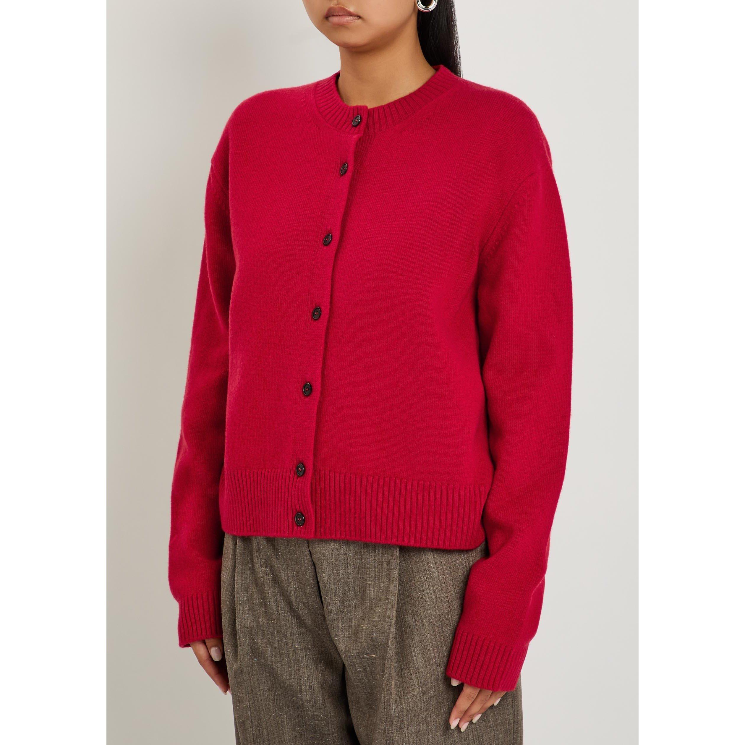 RED - Rohe - Women's Wool Relaxed-Fit Cardigan - 2