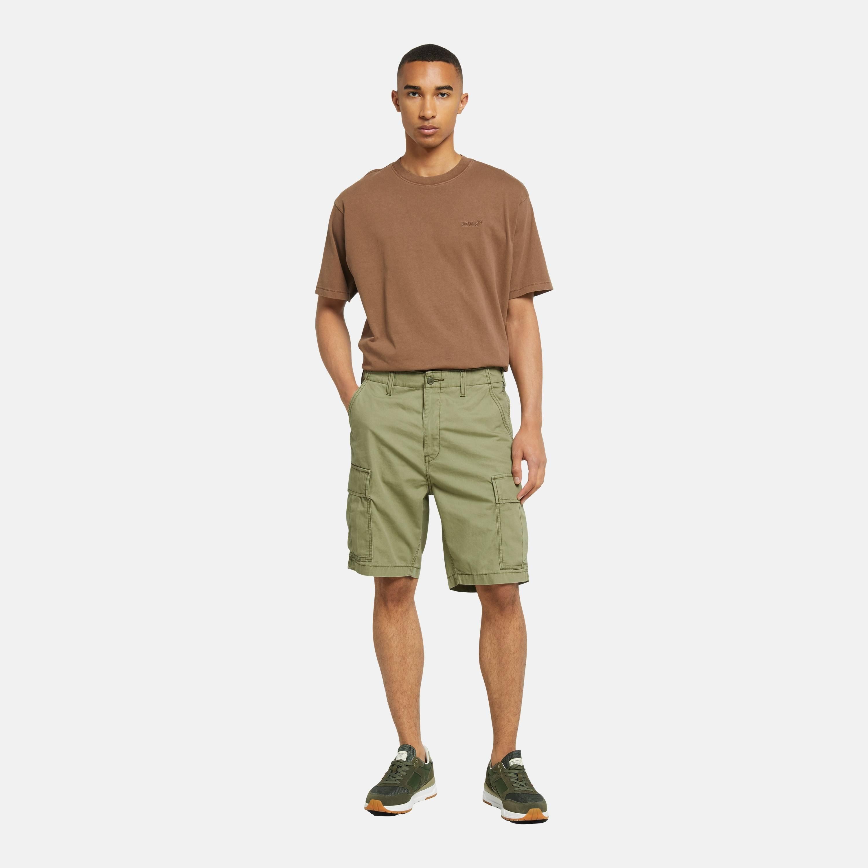 Levis Men's Carrier Meteorite Breathable Relaxed Fit Cargo Shorts - Olive Night - 30W R