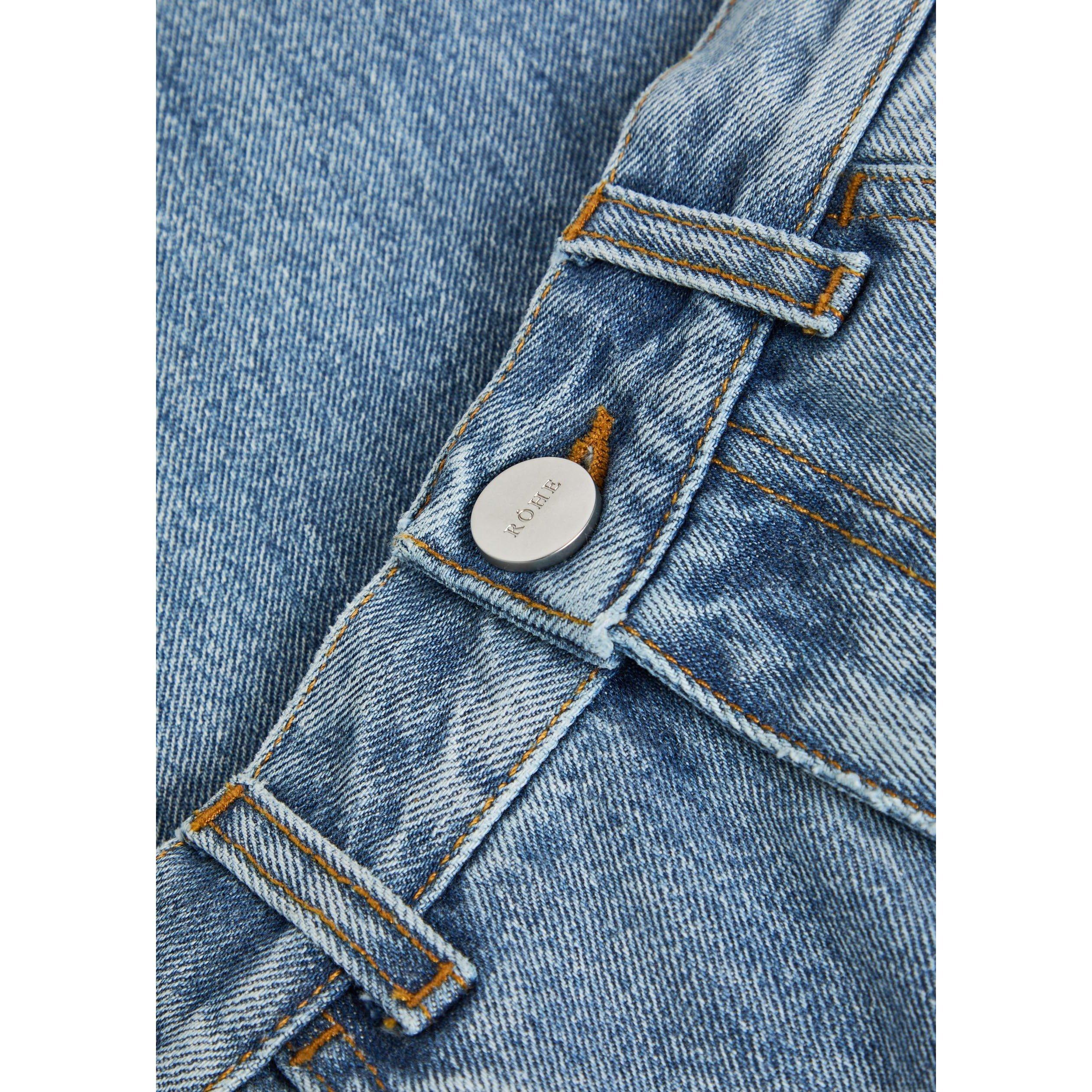 BLUE - Rohe - Women's Berber Cotton Barrel Leg Jeans - 4