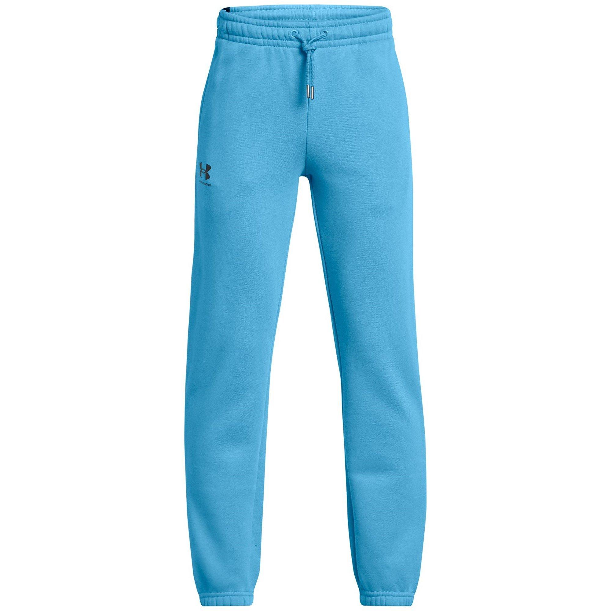 Ether Blu/Blk - Under Armour - Kids' Icon Taping Closed Hem Fleece Joggers - 1