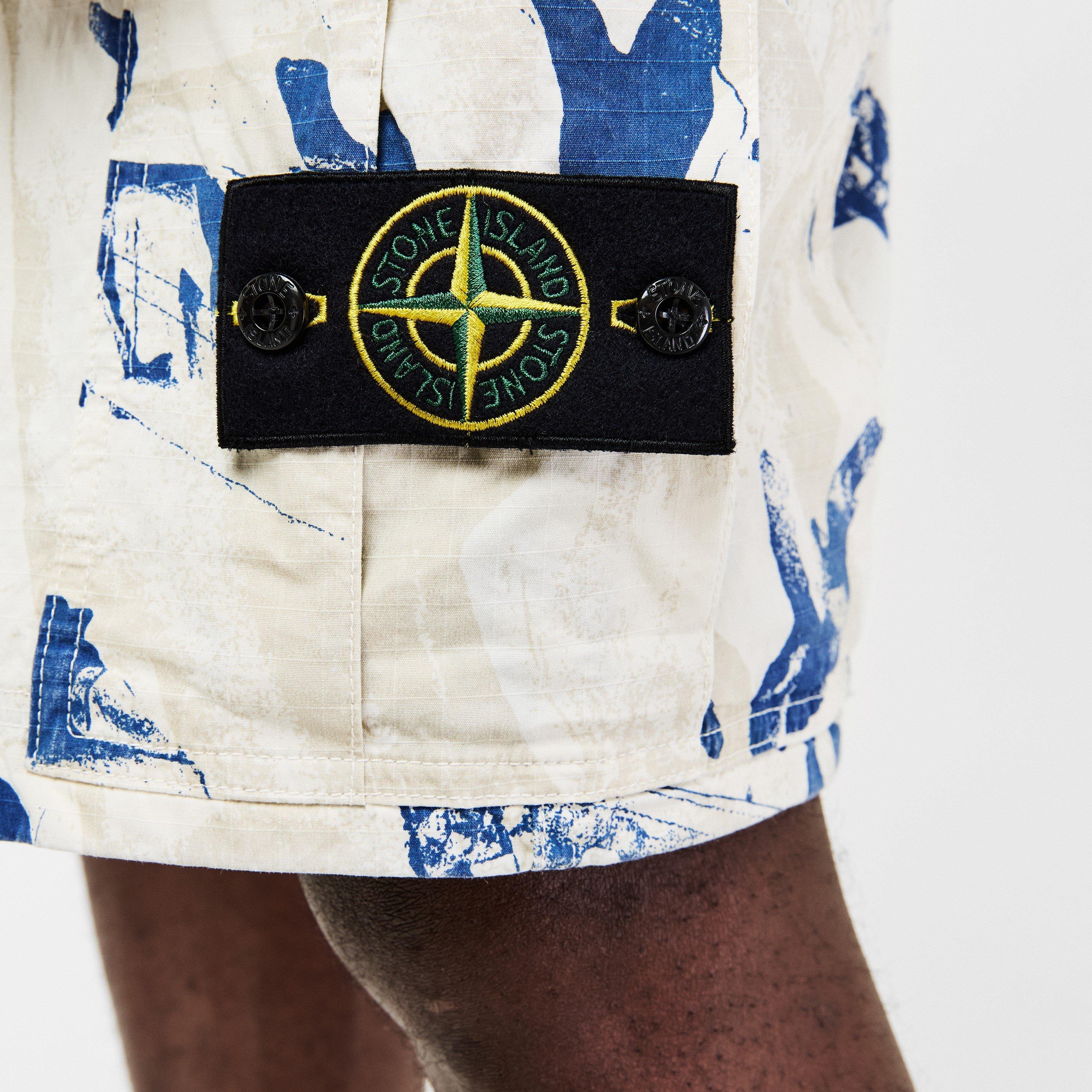Deserto V009A - Stone Island - Men's Camo Cargo Shorts - 5