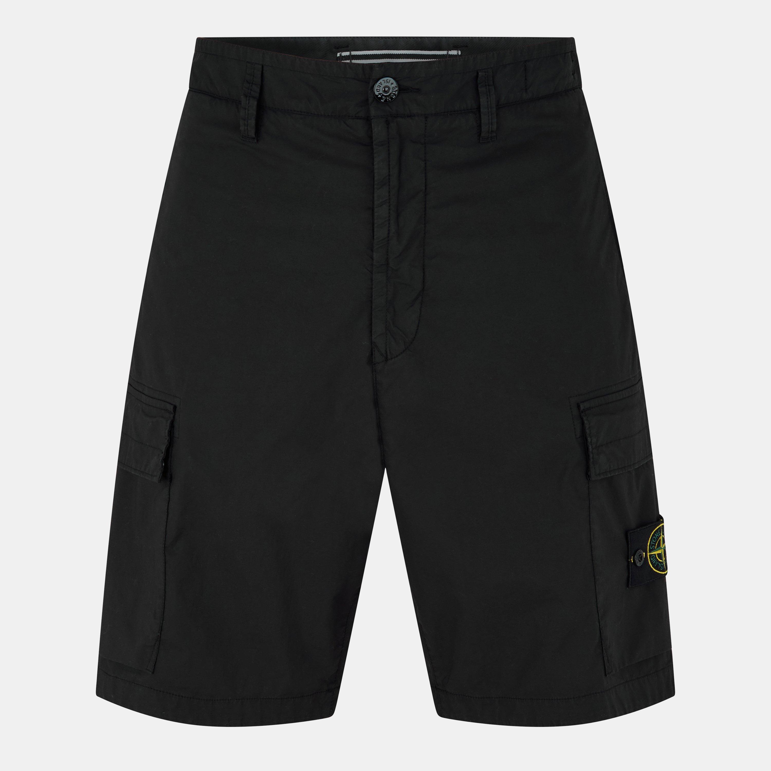 Stone Island Tela Cargo Shorts - Nero V0029 - M