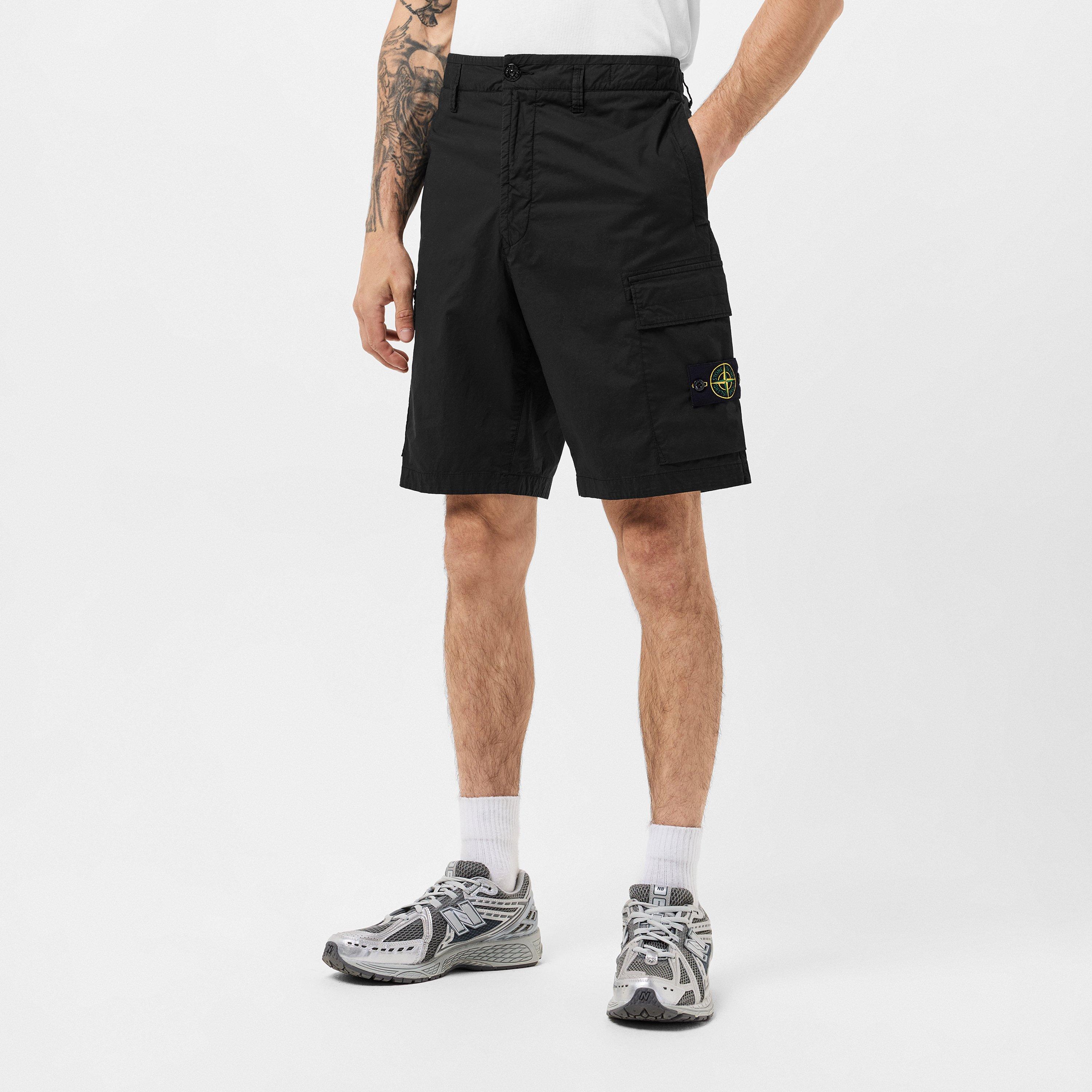 Nero V0029 - Stone Island - Tela Cargo Shorts - 3