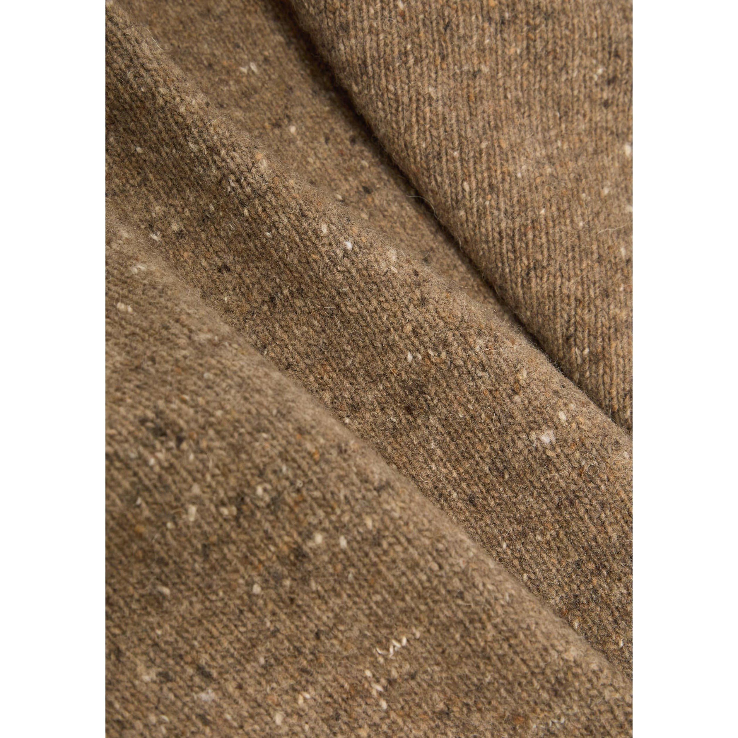 LIGHT BROWN - Rohe - FITTED MOULINÉ CREWNECK - 4