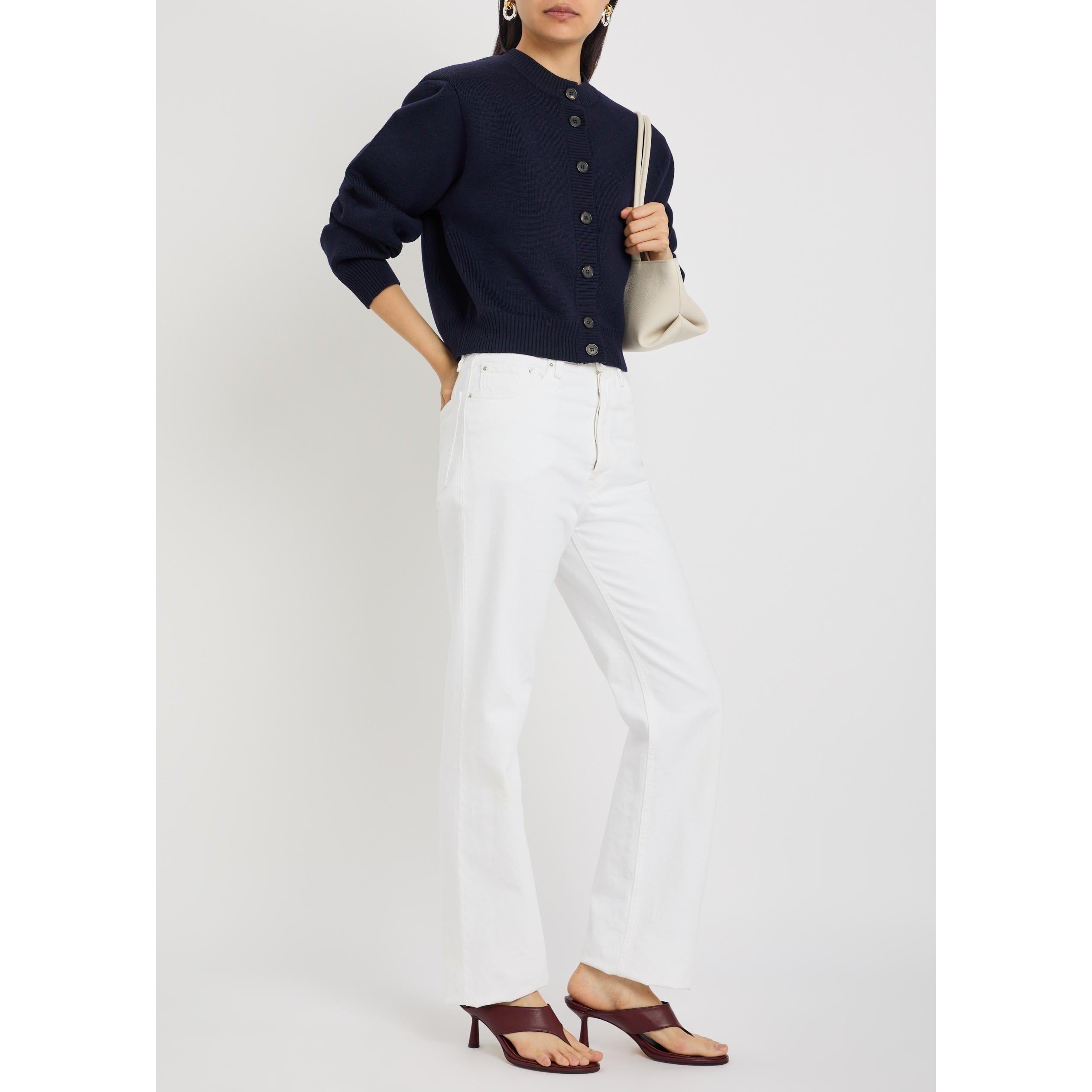 NAVY - Rohe - STATEMENT SHOULDER CARDIGAN - 5