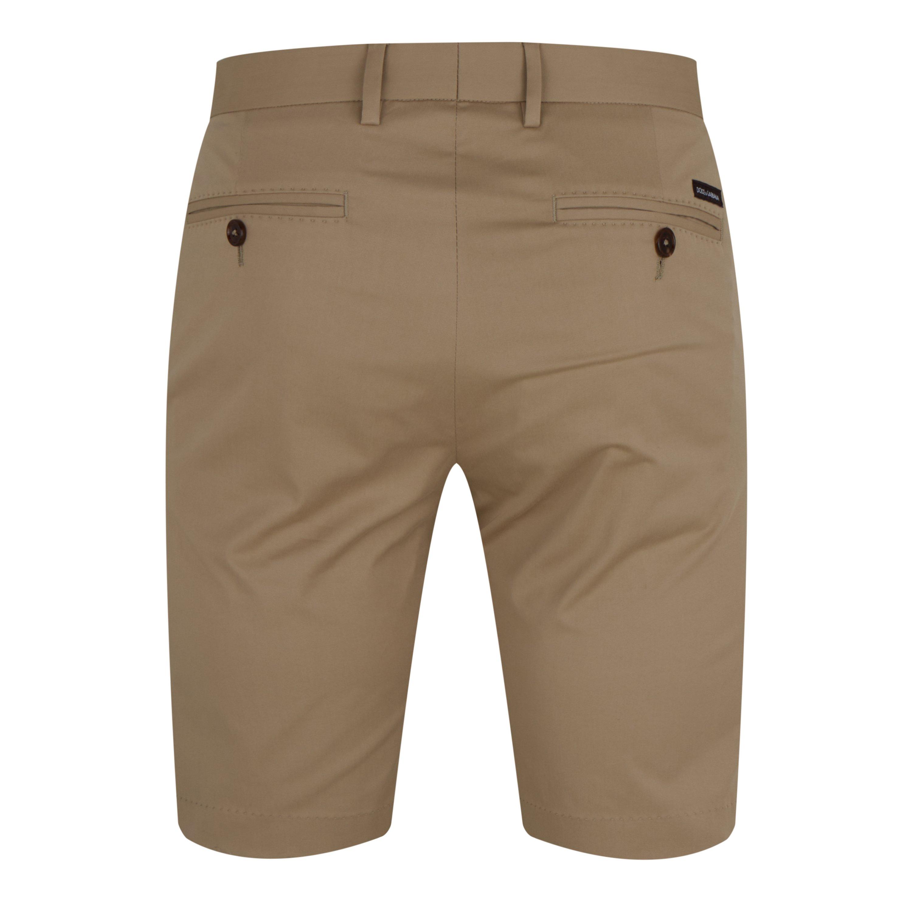 Khaki - Dolce and Gabbana - Logo Patch Shorts - 2