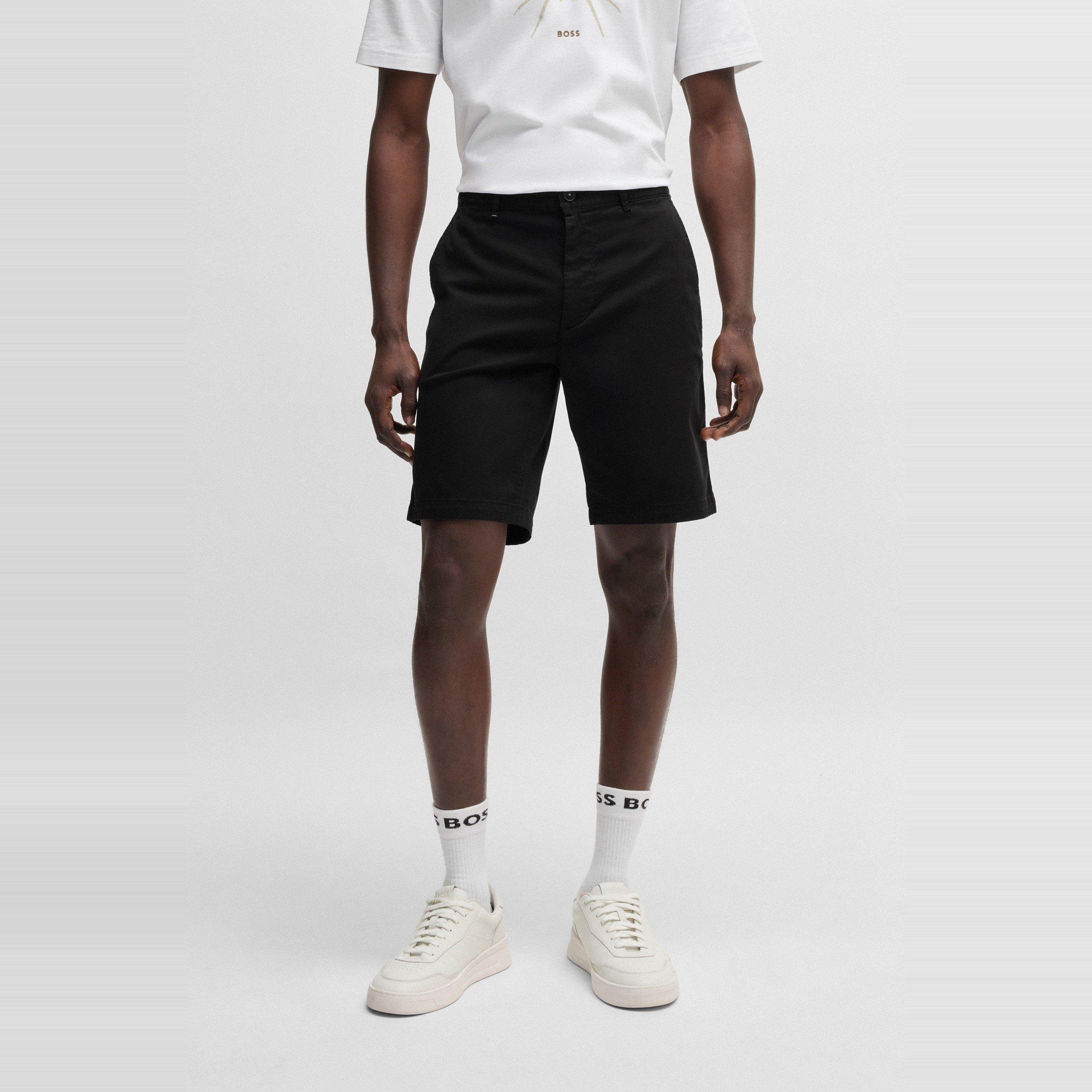 Black - Boss - Mens BOSS ORANGE Soft Chino Shorts - 2