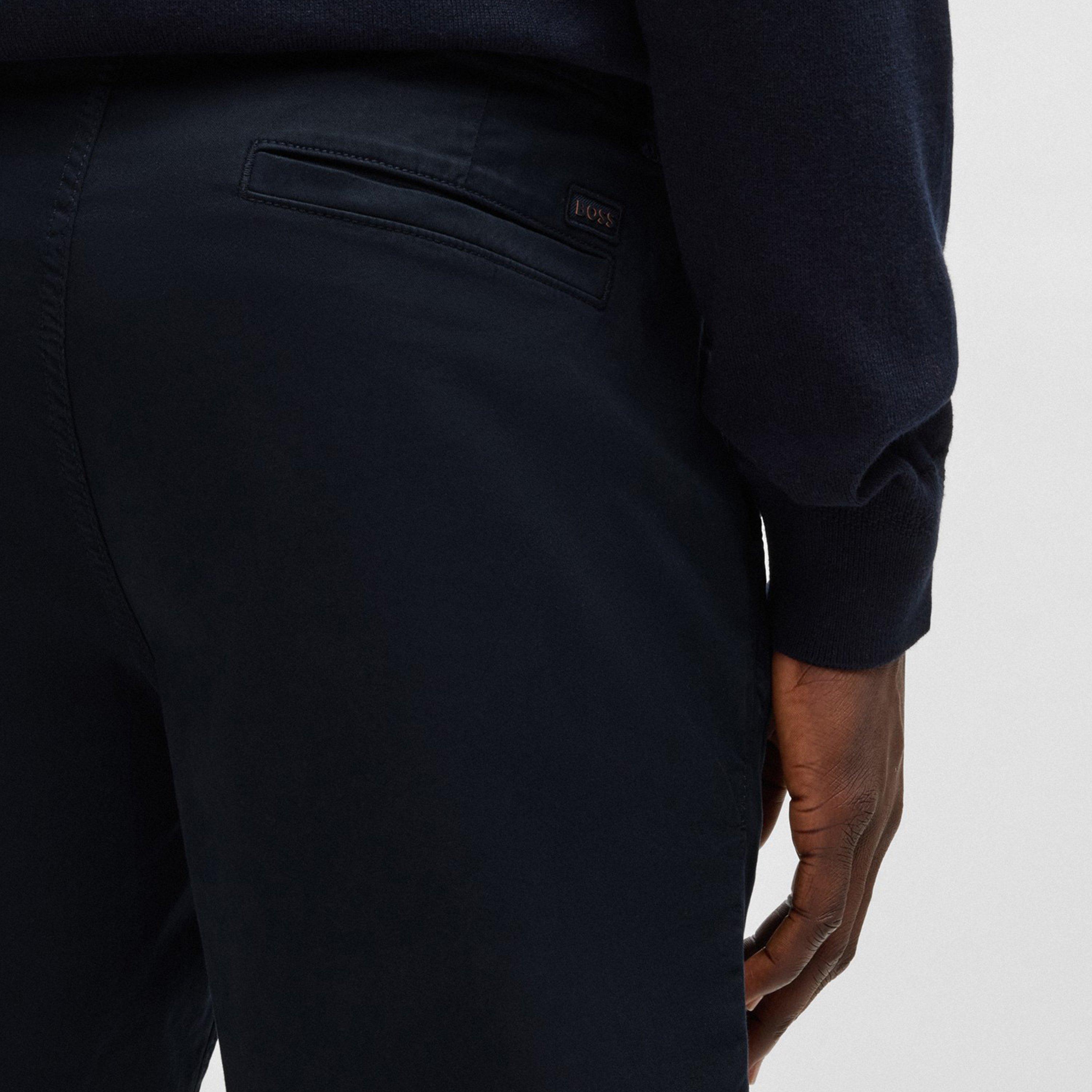 Dark Blue 404 - Boss - Mens BOSS ORANGE Soft Chino Shorts - 4