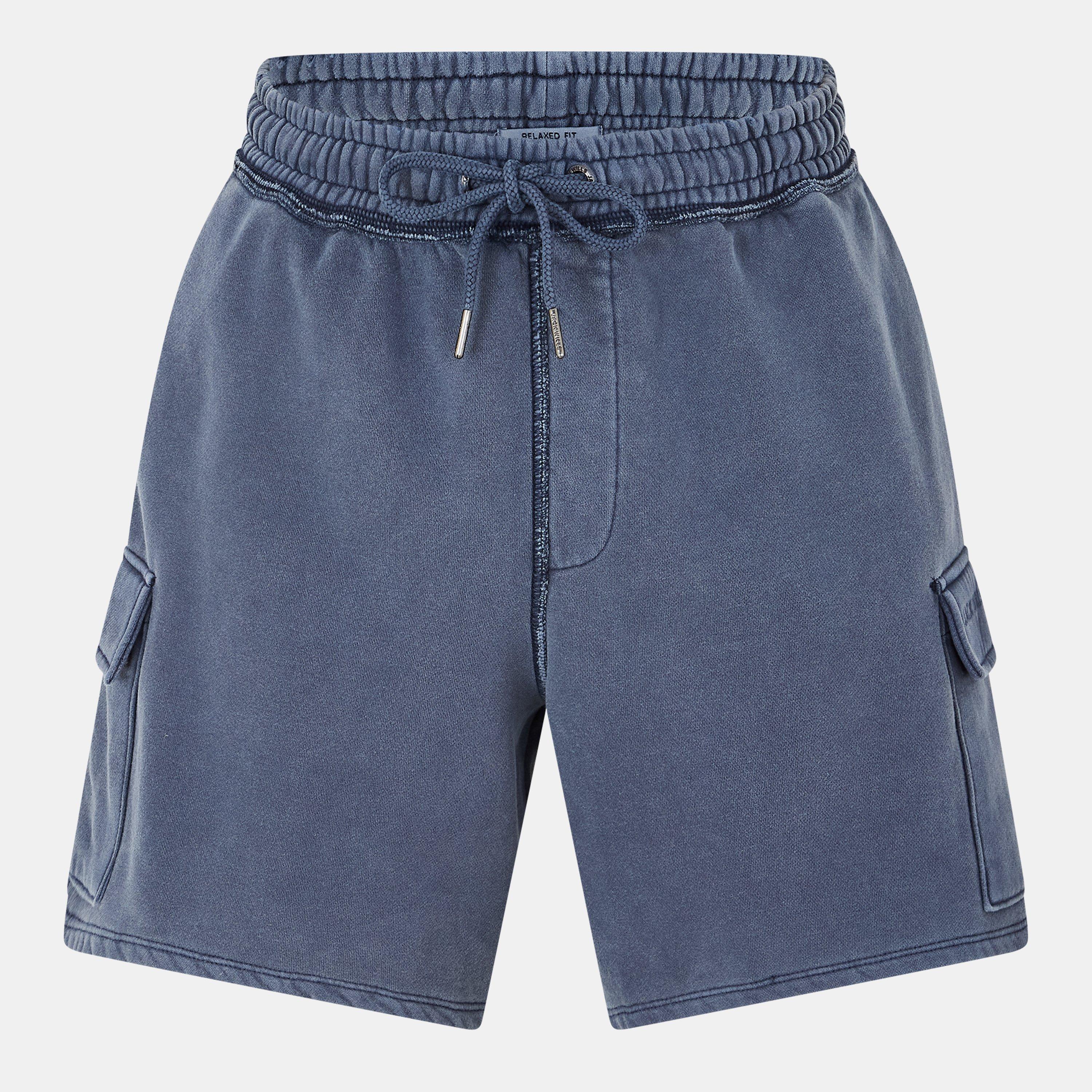 Jack Wills Men's Fleece Cargo Jogger Shorts - Navy - M