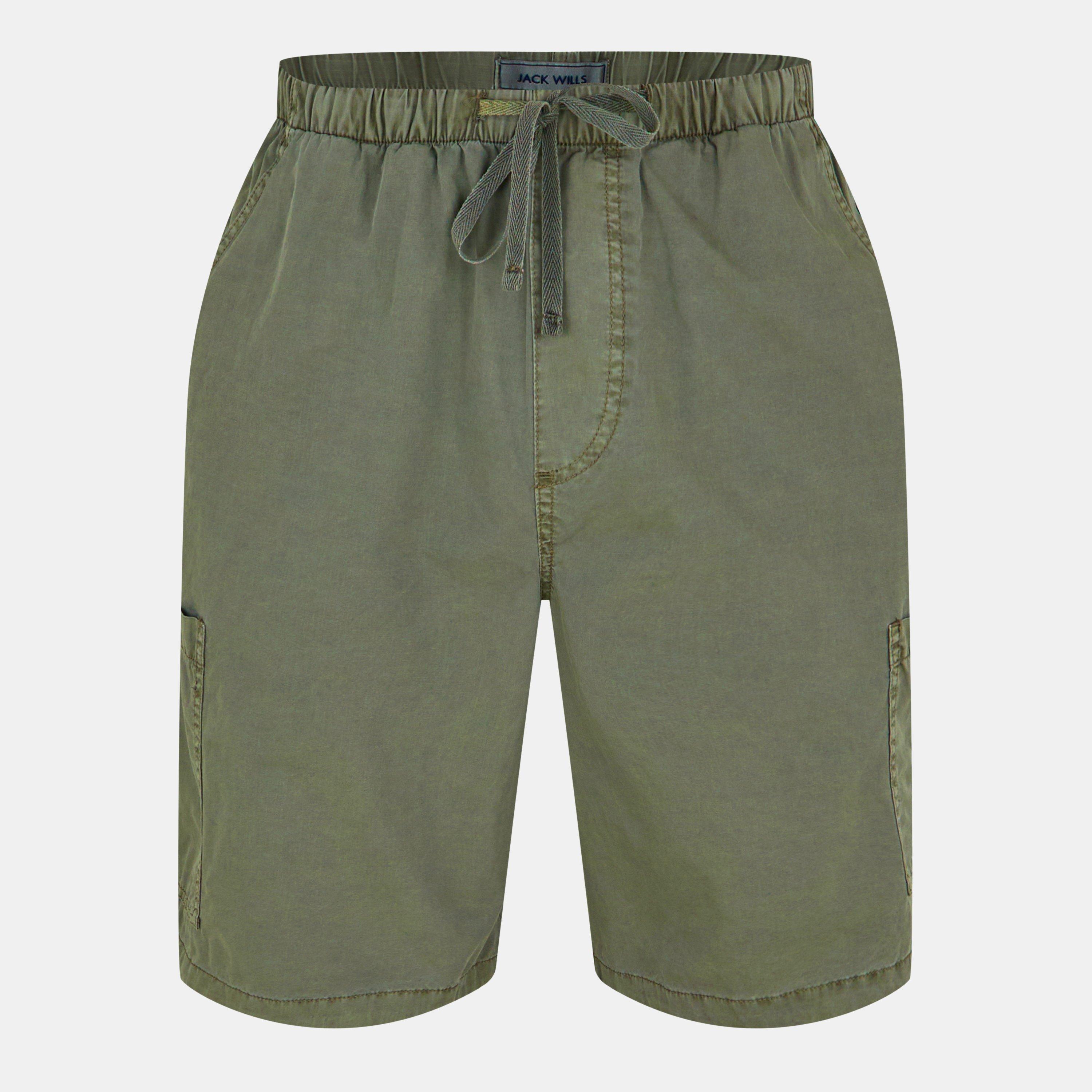 Jack Wills Men's Cargo Shorts - Smokey Olive - L