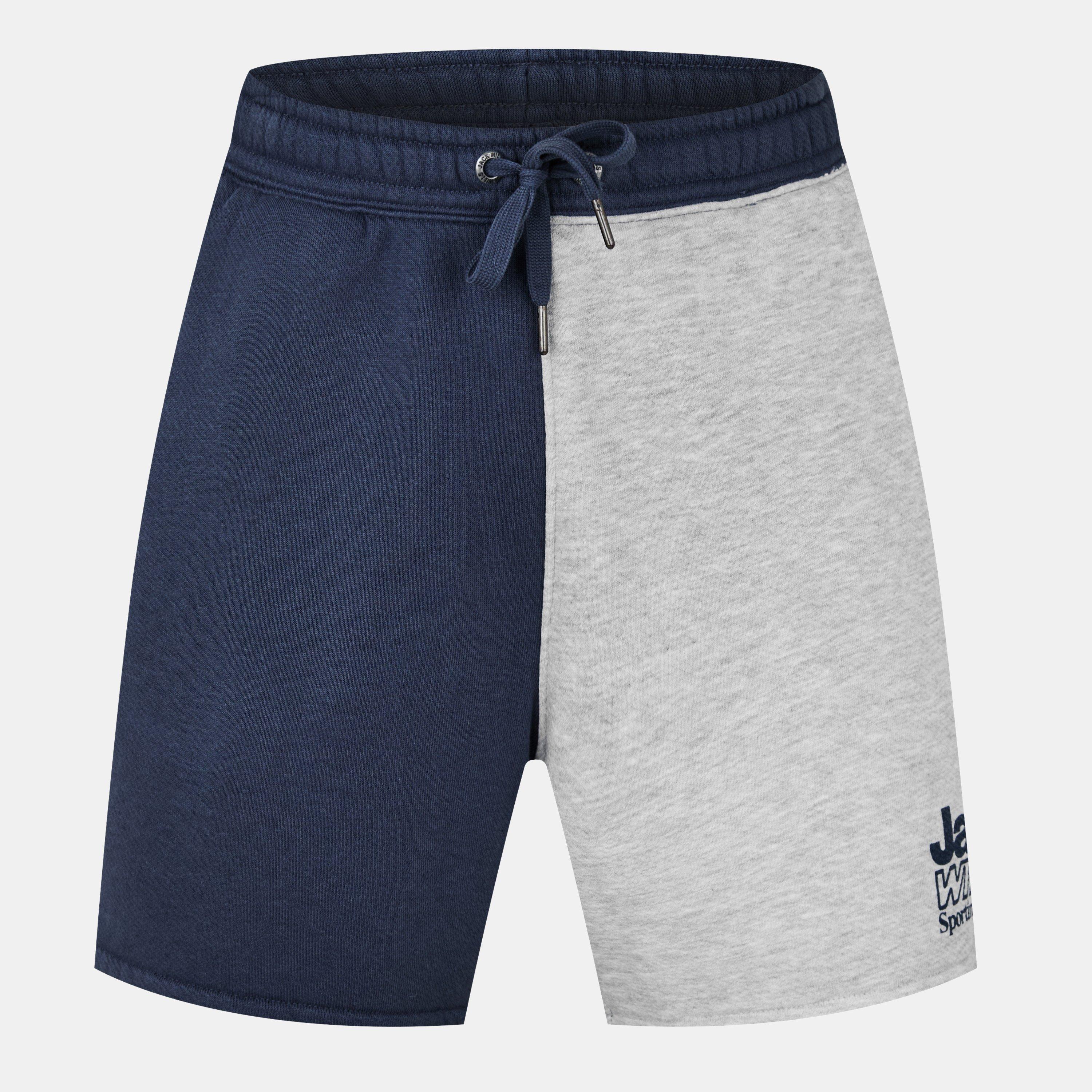 Jack Wills Men's Jw Cut And Sew Fleece Jogger Shorts - Night Sky - 2XL
