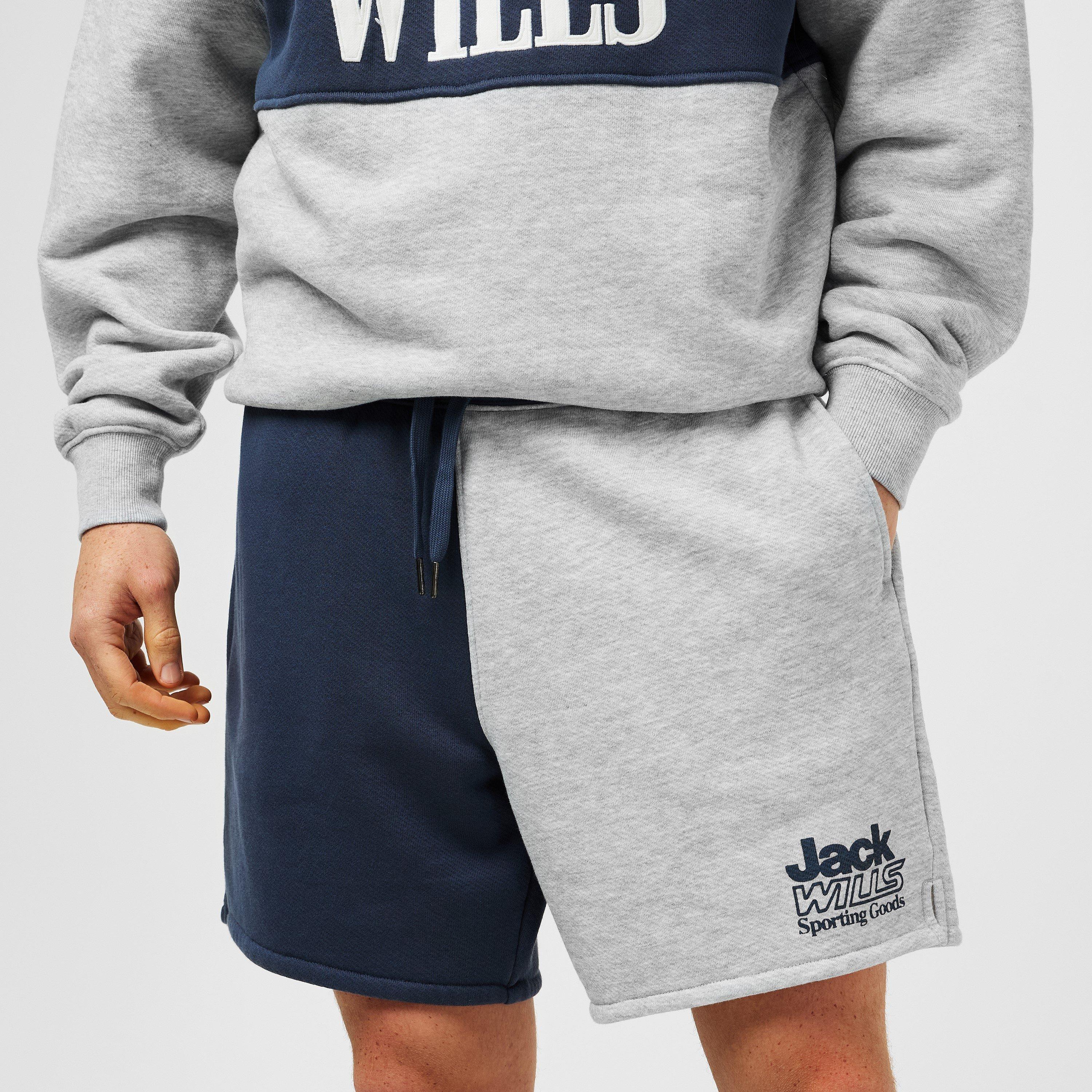 Céu noturno - Jack Wills - JW Cut and Sew Fleece Jogger Shorts - 3