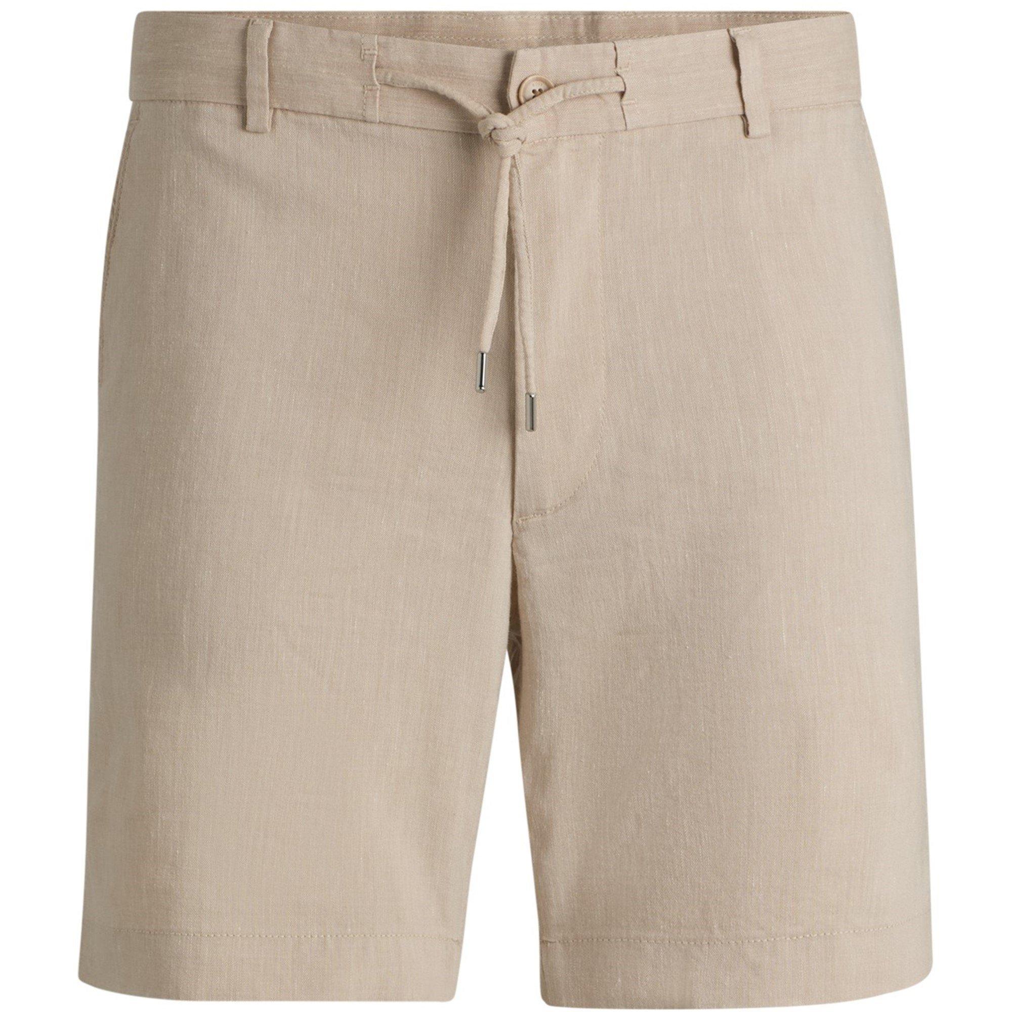 Boss Men's Lightweight Mid Length Chino Shorts - Light Beige 275 - Small