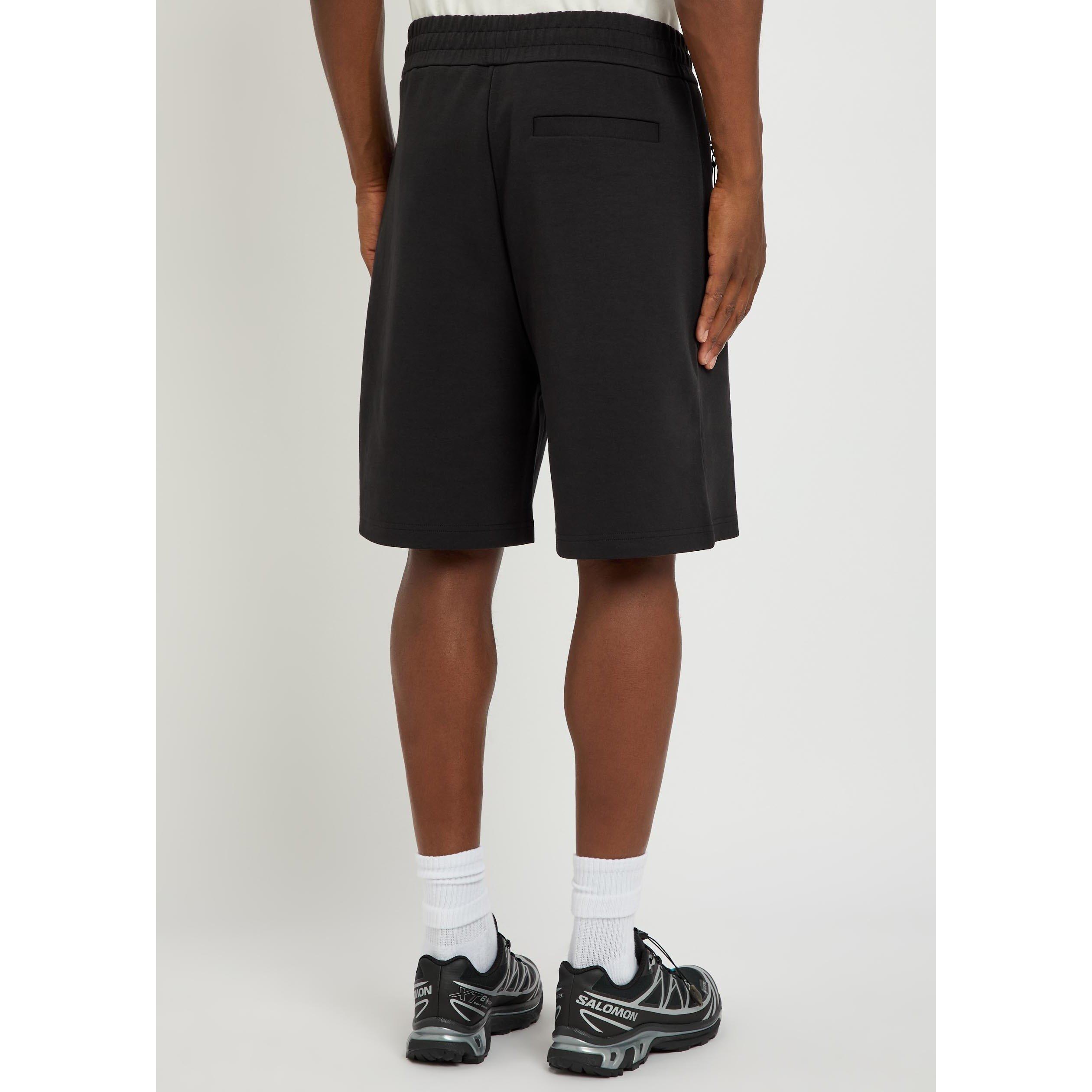 BLACK - Moncler - Men's Cotton Wide-Leg Jogger Shorts - 3