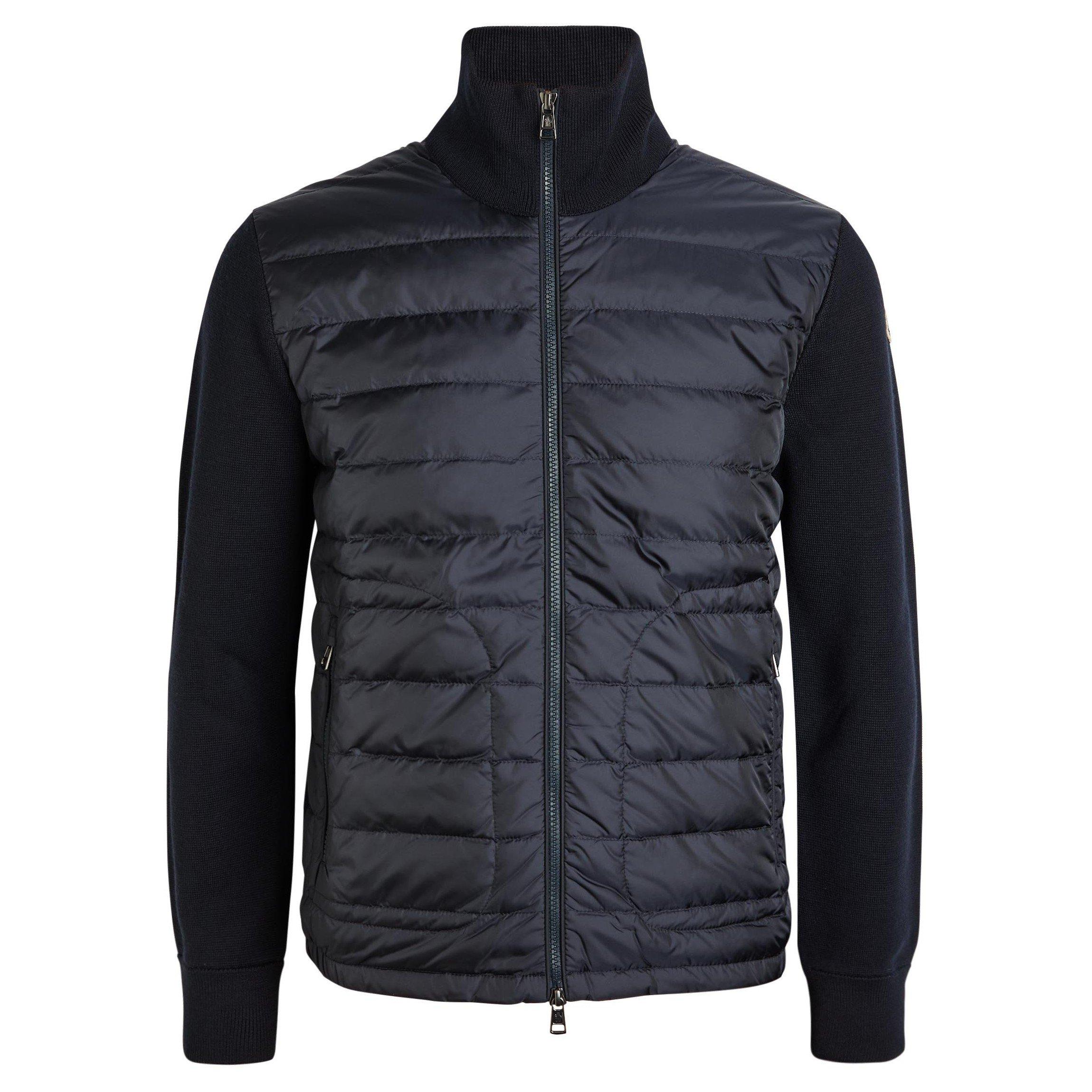 NAVY - Moncler - MON QUILTED KNIT CARDIGAN