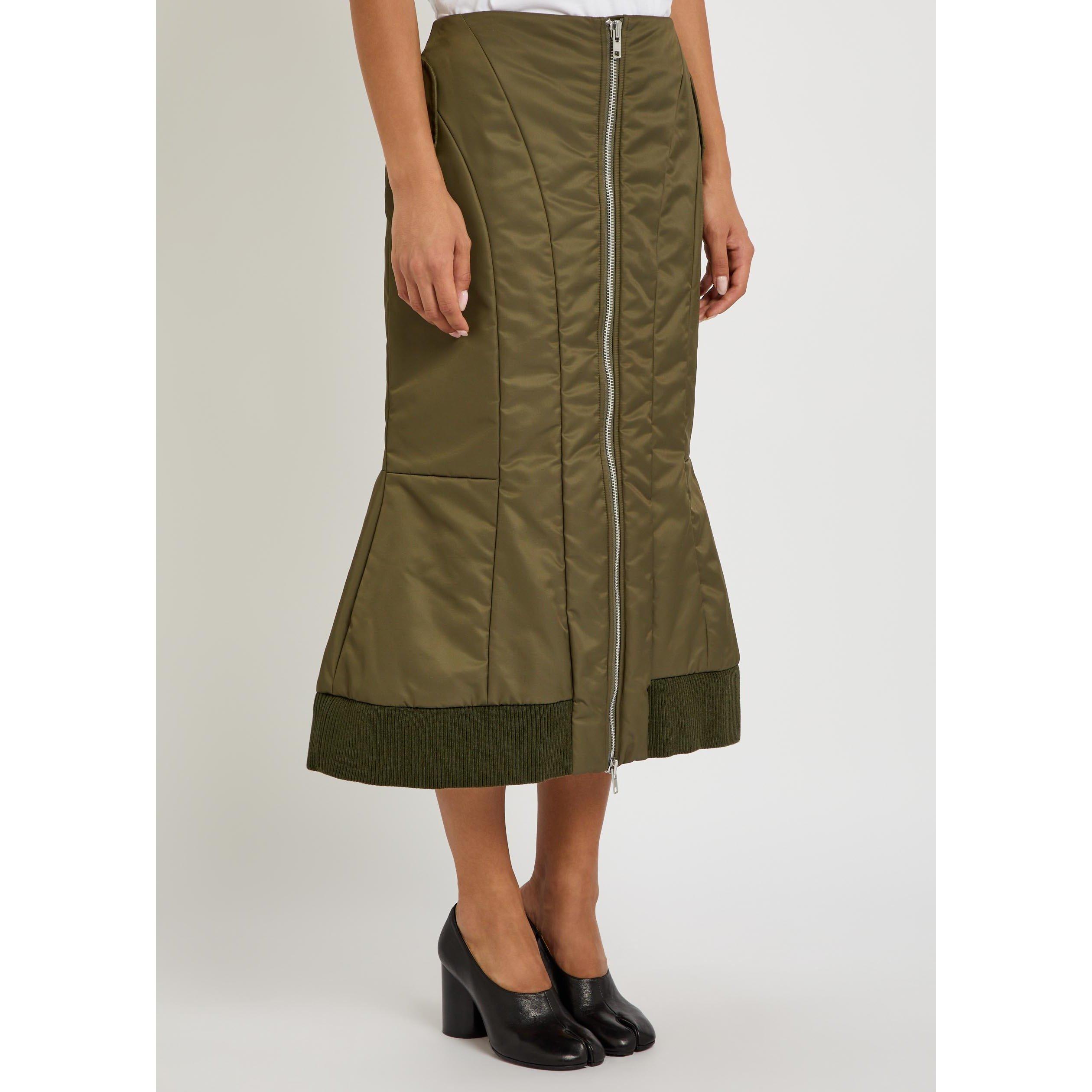 KHAKI - Simone Rocha - PADDED SCULPT BOMBER SKIRT - 2