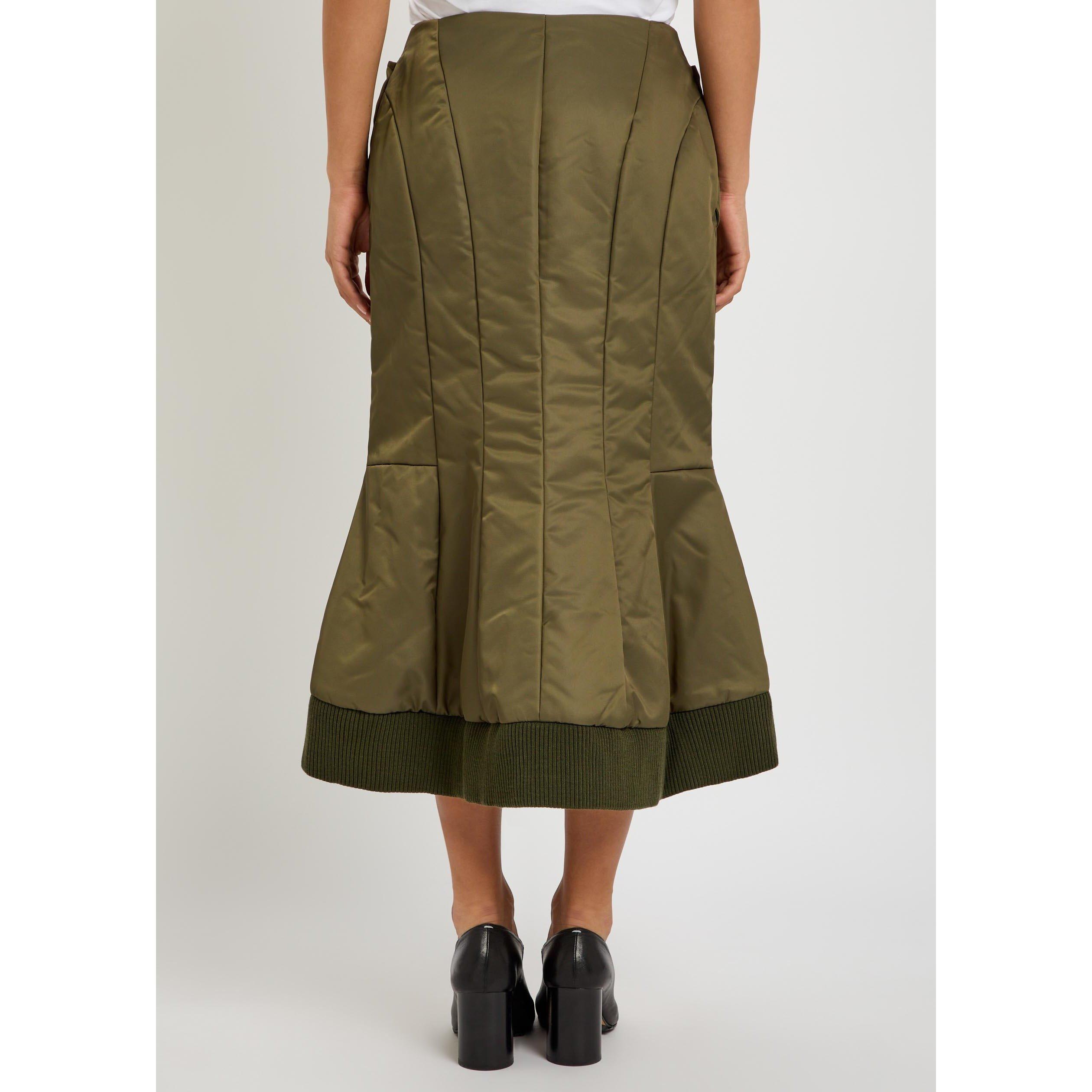 KHAKI - Simone Rocha - PADDED SCULPT BOMBER SKIRT - 3