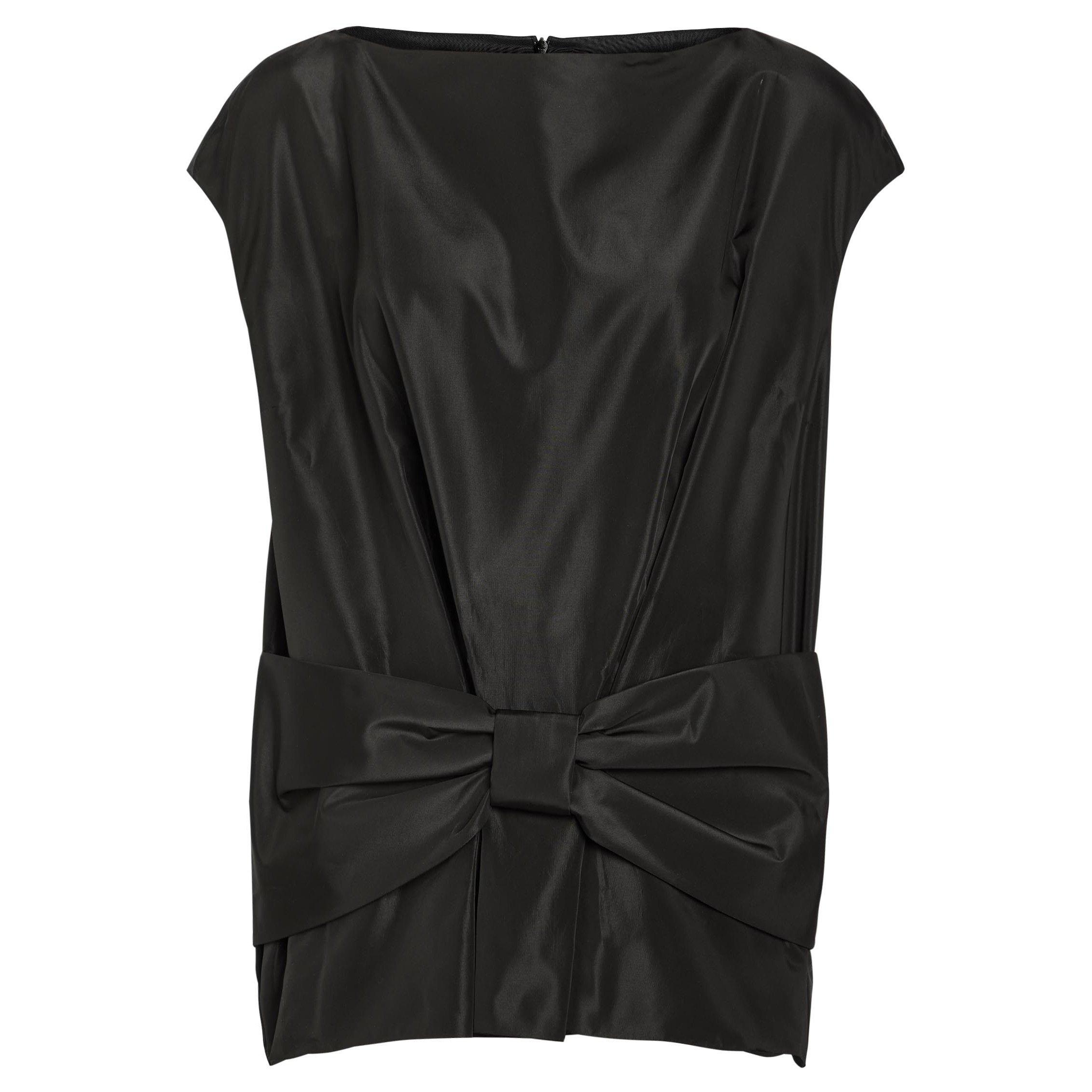 BLACK - Simone Rocha - BOXY PEPLUM BOW DETAIL TOP - 1