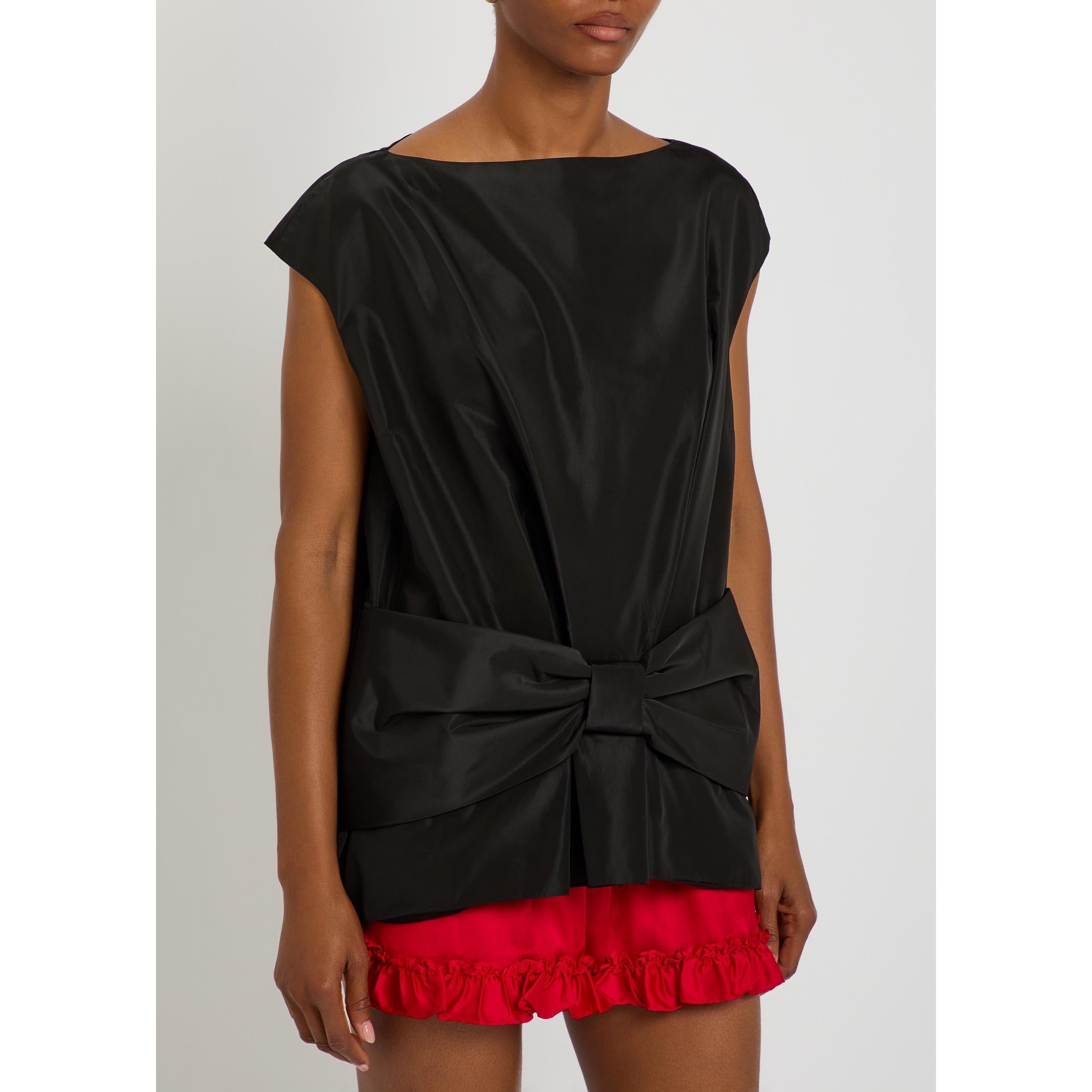 BLACK - Simone Rocha - BOXY PEPLUM BOW DETAIL TOP - 2