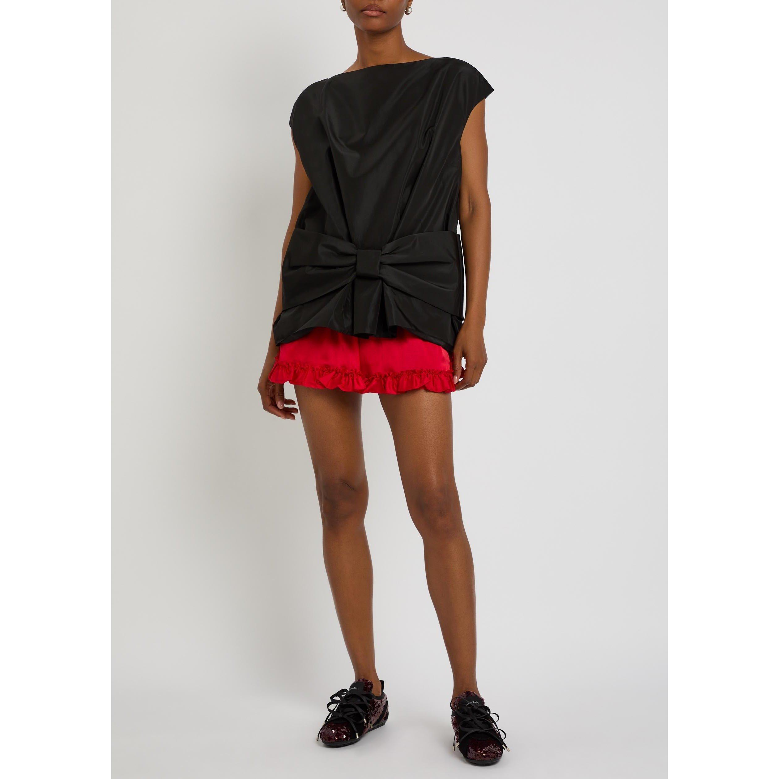 BLACK - Simone Rocha - BOXY PEPLUM BOW DETAIL TOP - 5