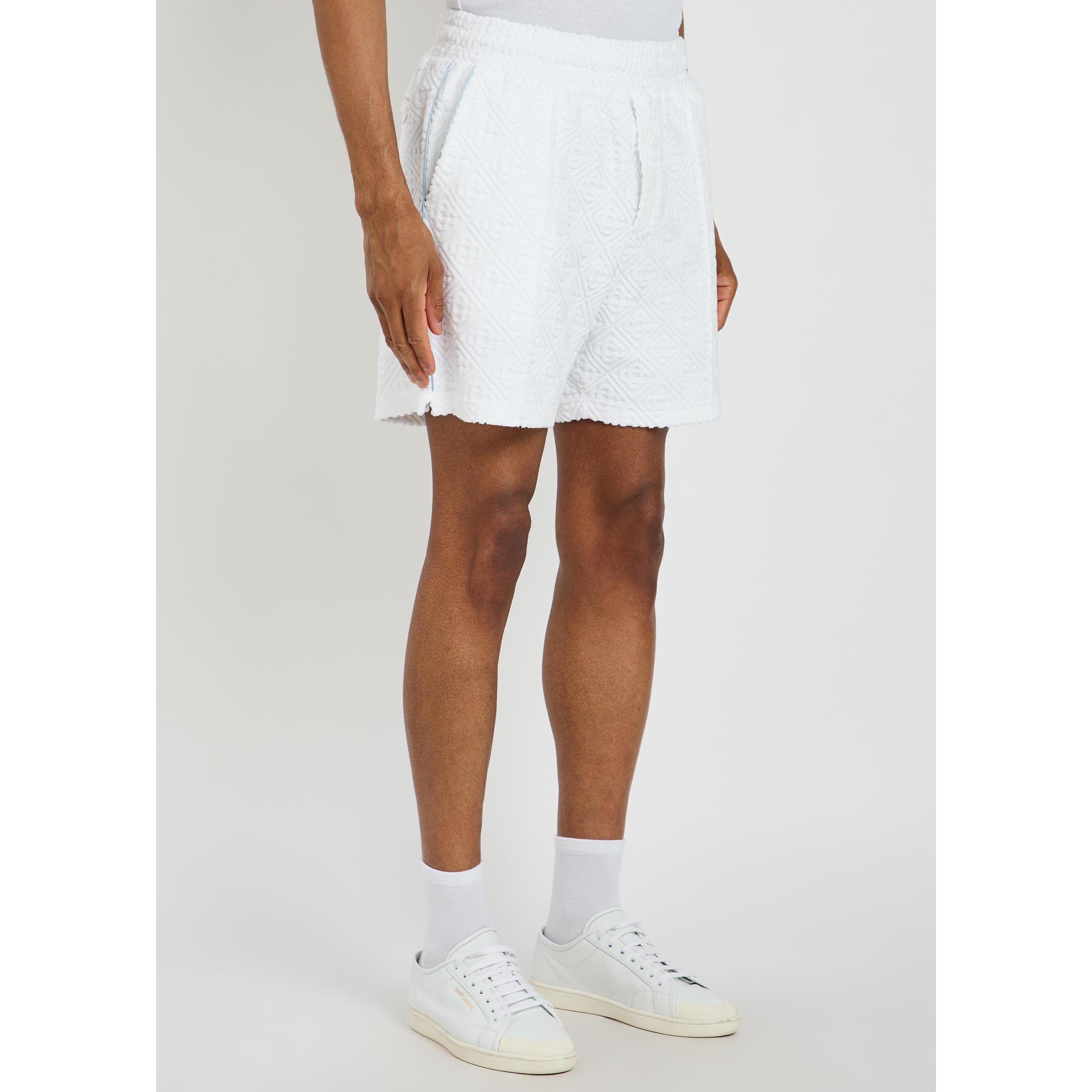 WHITE - Casablanca - Men's Casa Cotton Jogger Shorts - 2