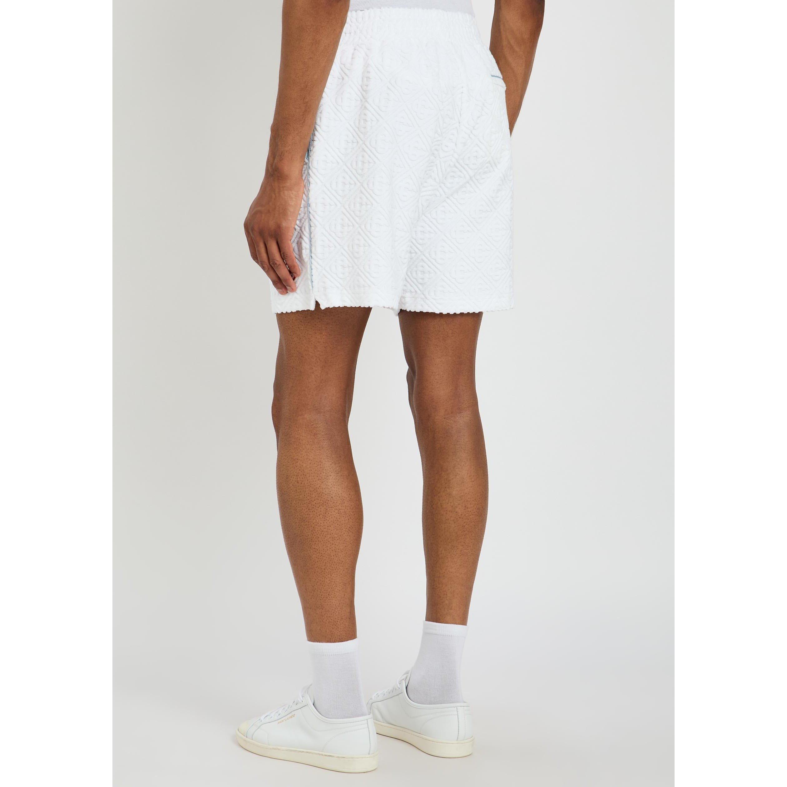 WHITE - Casablanca - Men's Casa Cotton Jogger Shorts - 3