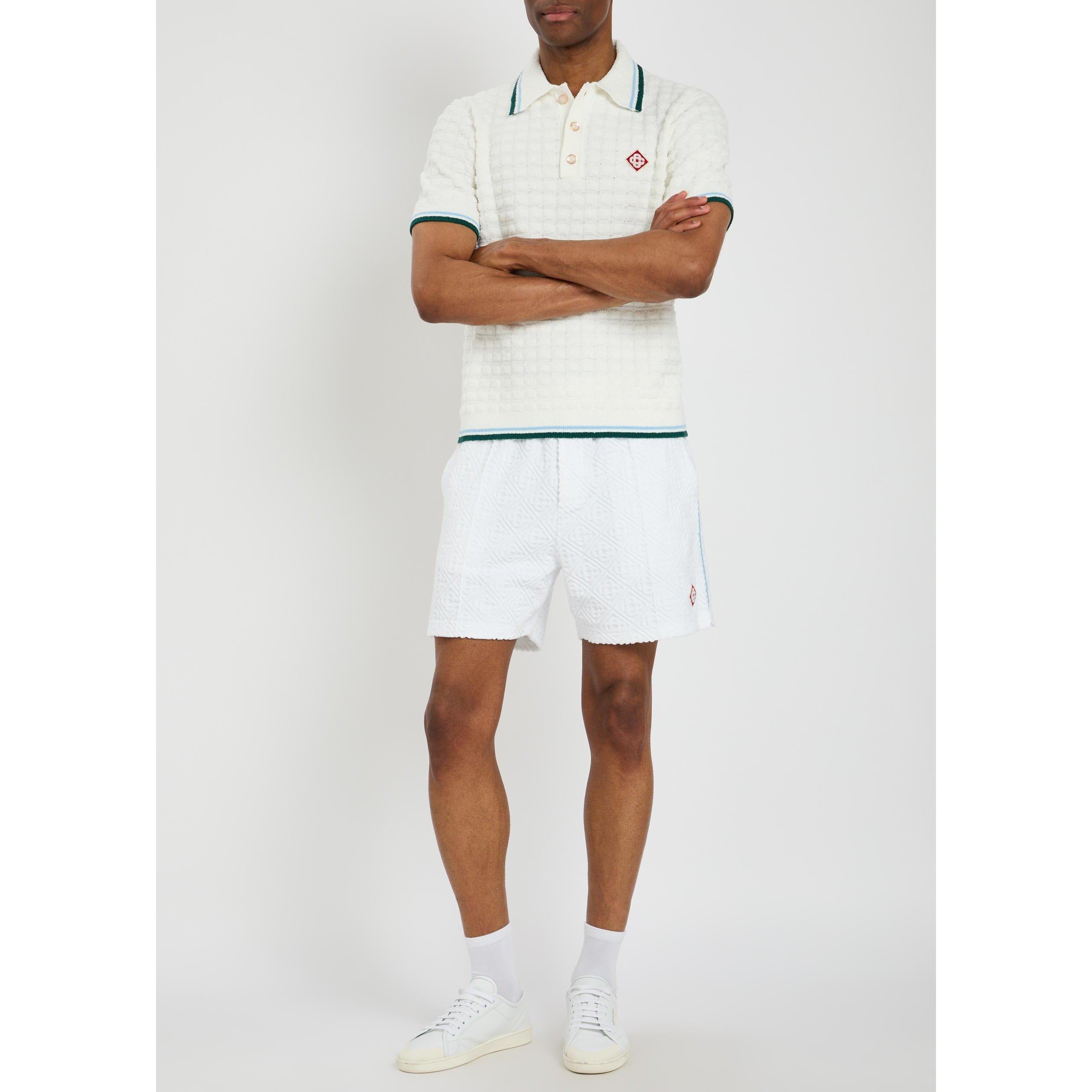 WHITE - Casablanca - Men's Casa Cotton Jogger Shorts - 5