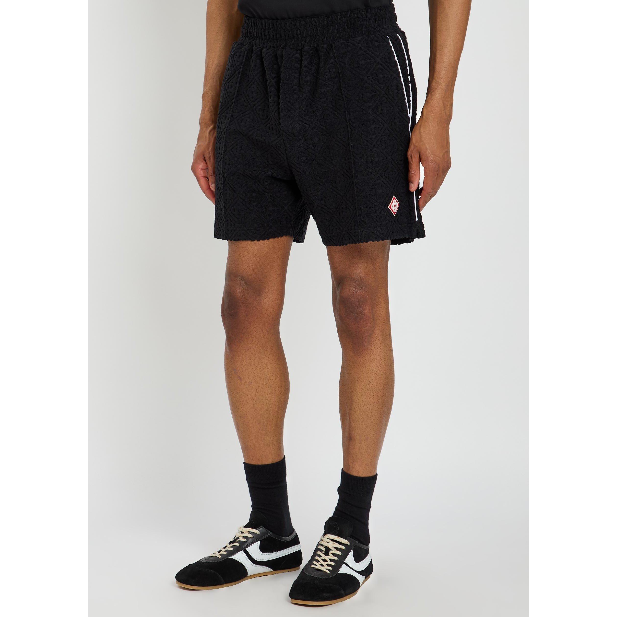 BLACK - Casablanca - Men's Cotton Jogger Shorts - 2
