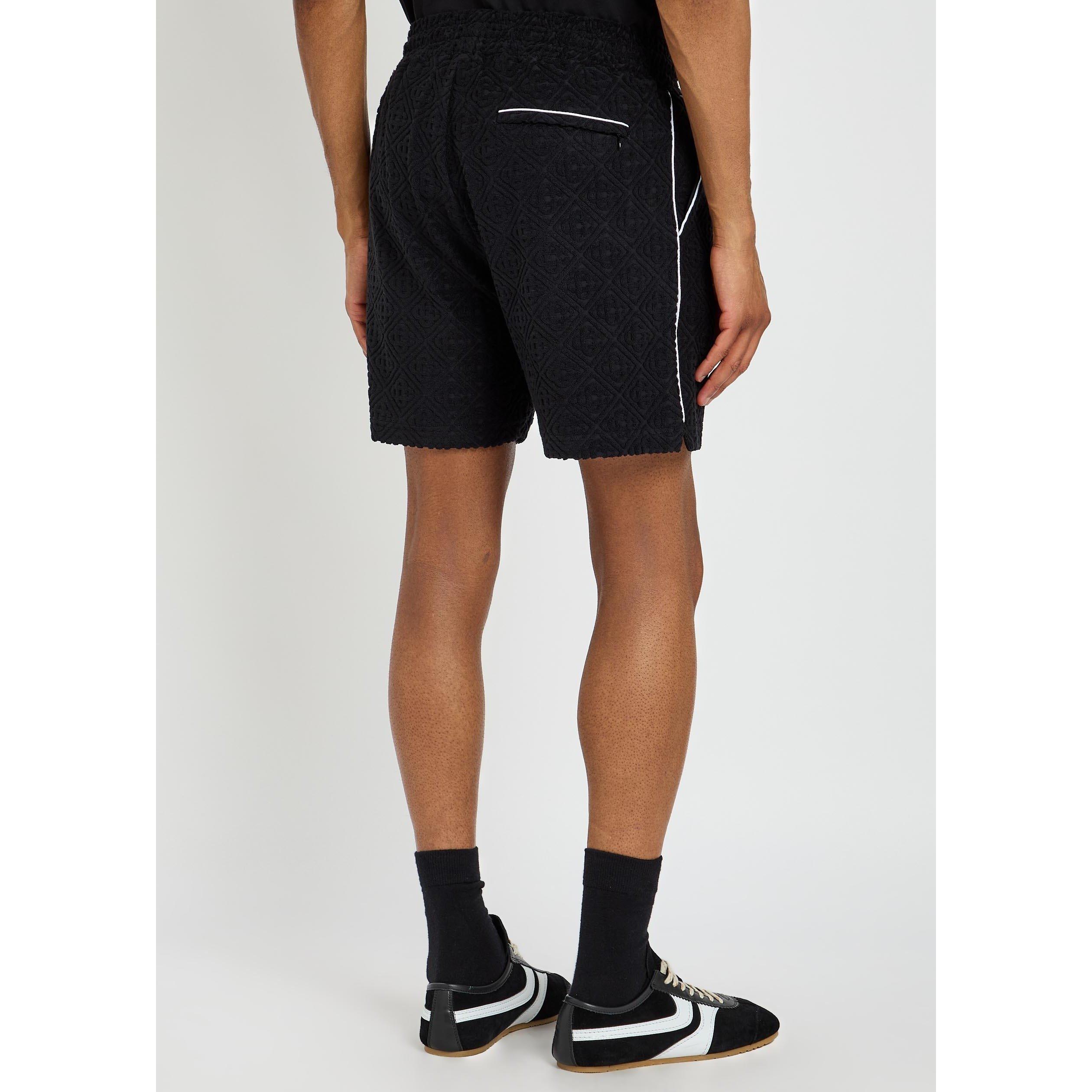 BLACK - Casablanca - Men's Cotton Jogger Shorts - 3